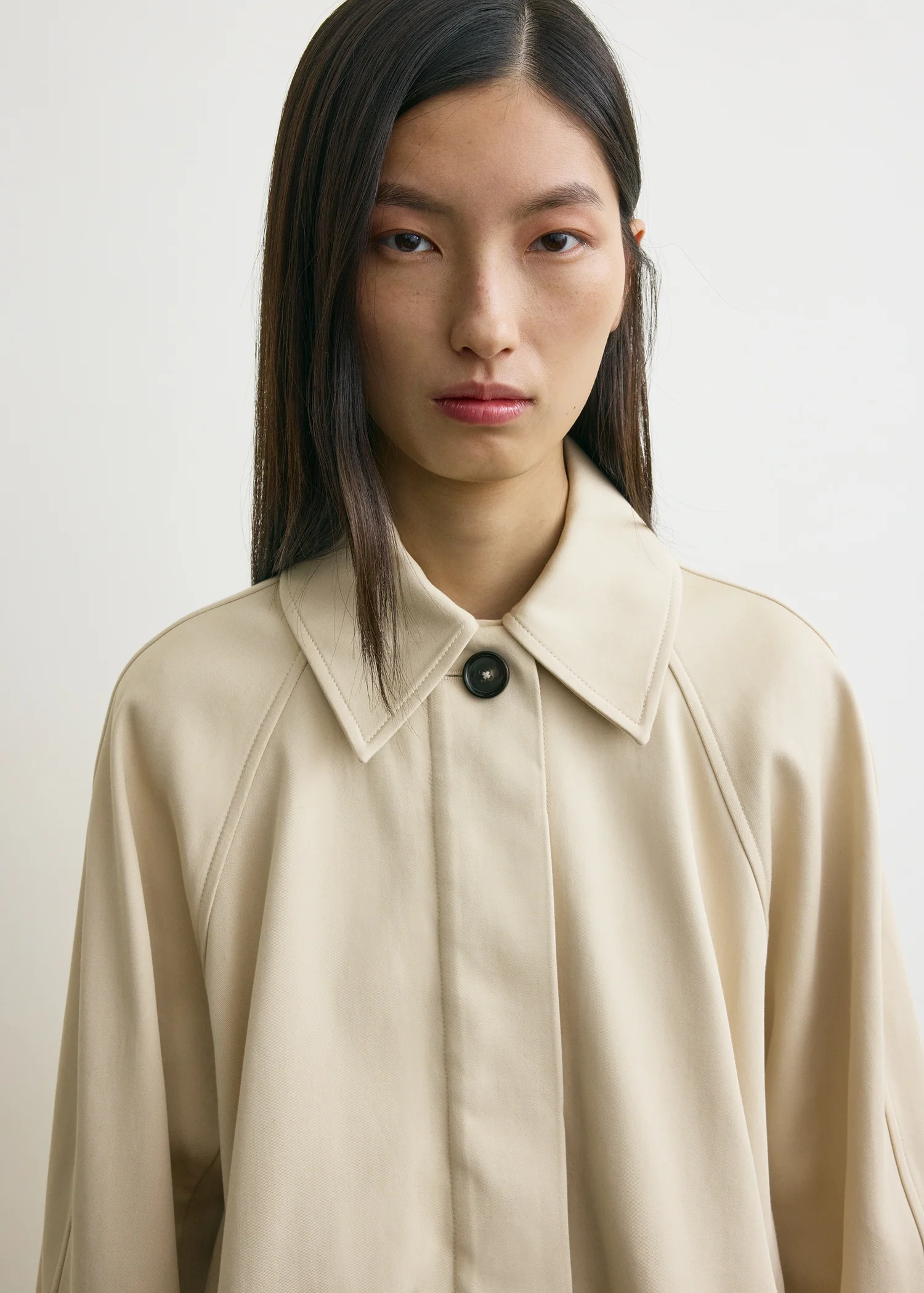 A-line raglan jacket sand - Image 4