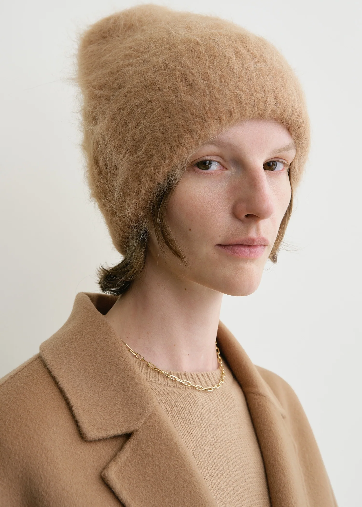 Alpaca knit beanie camel melange - Image 2