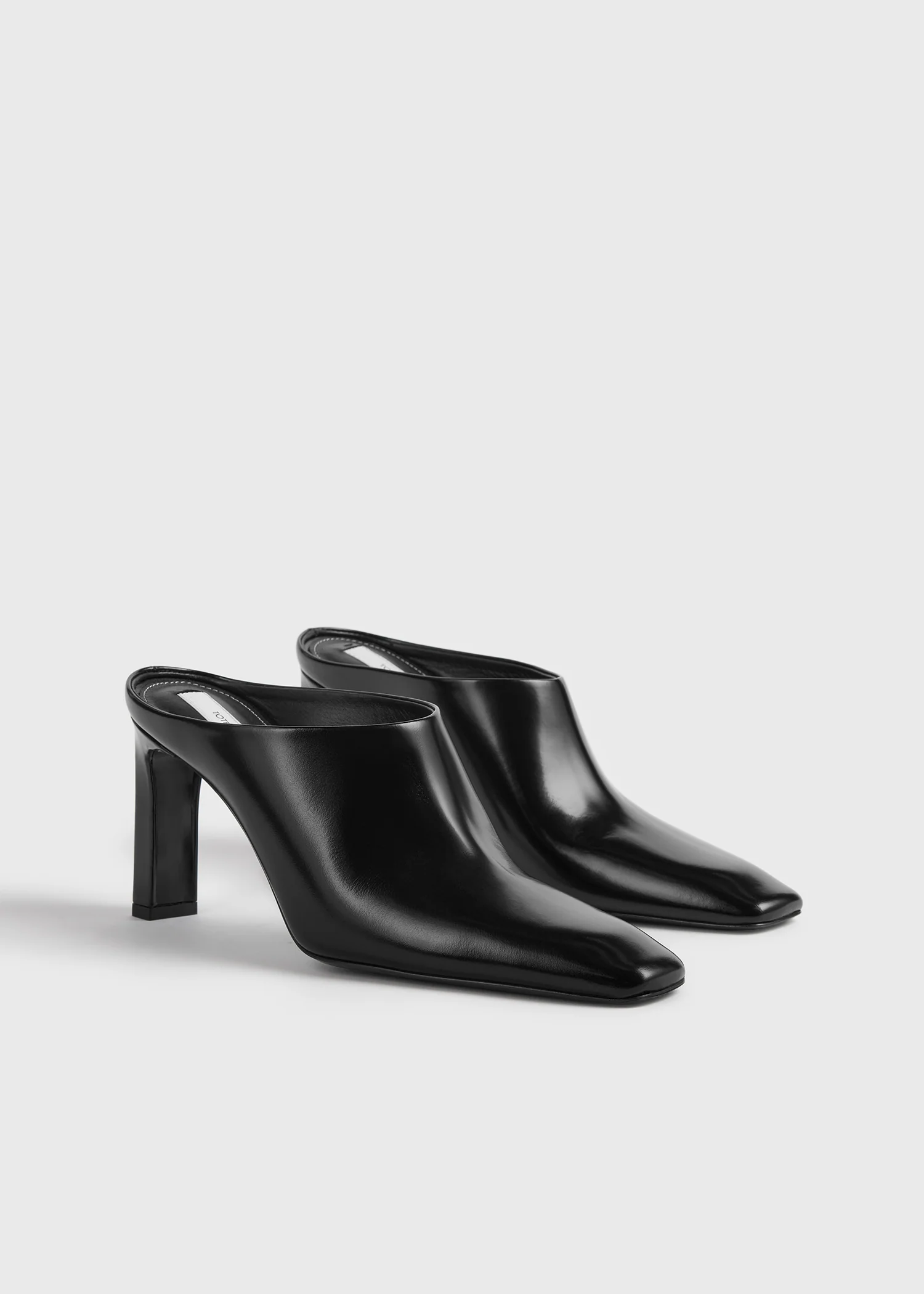 Bar leather mules black - Image 7