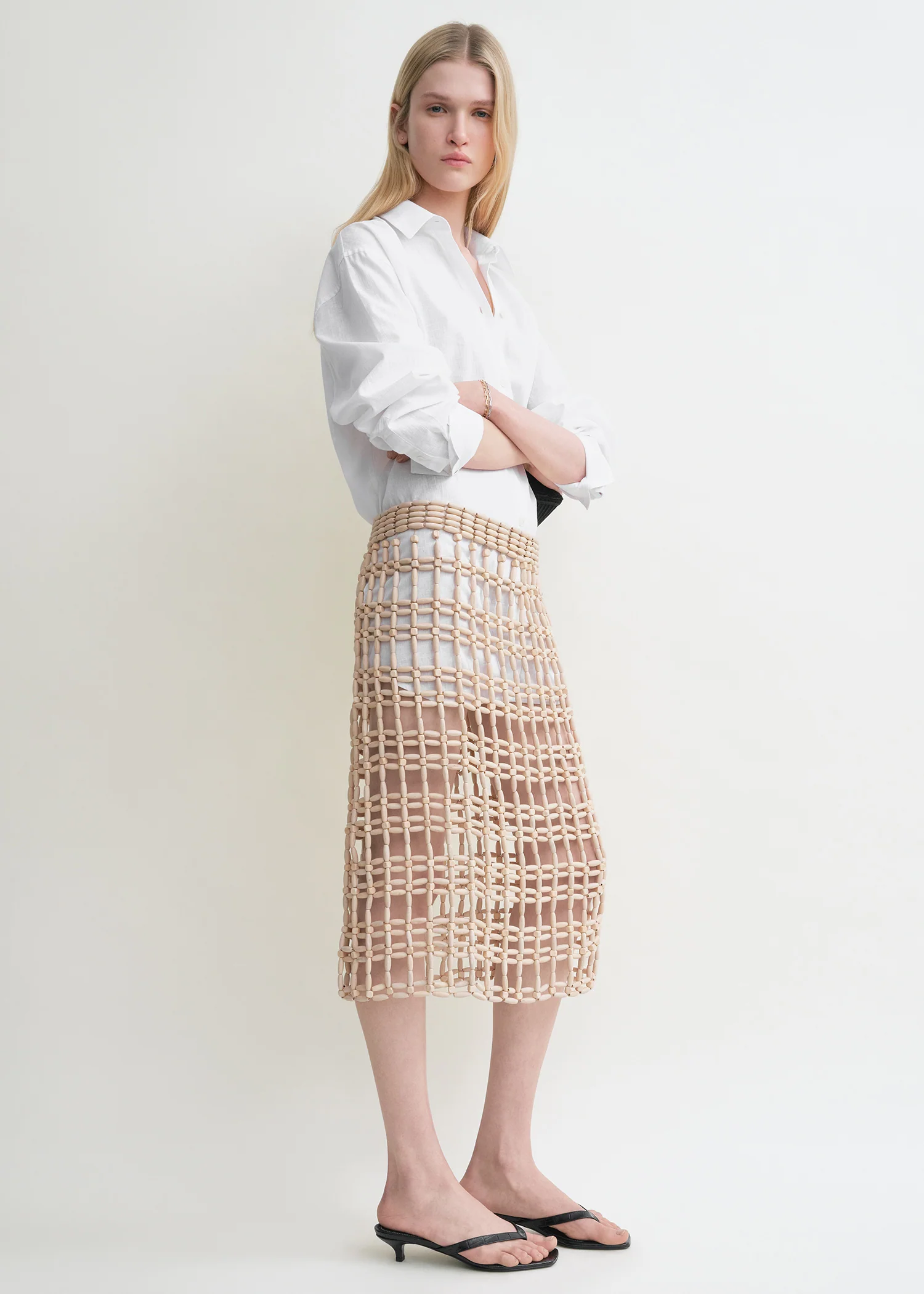 Beaded skirt vanilla