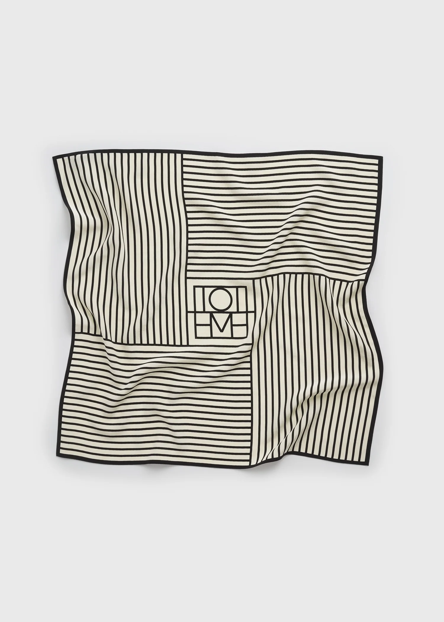 Beijing stripe silk scarf cream - Image 4