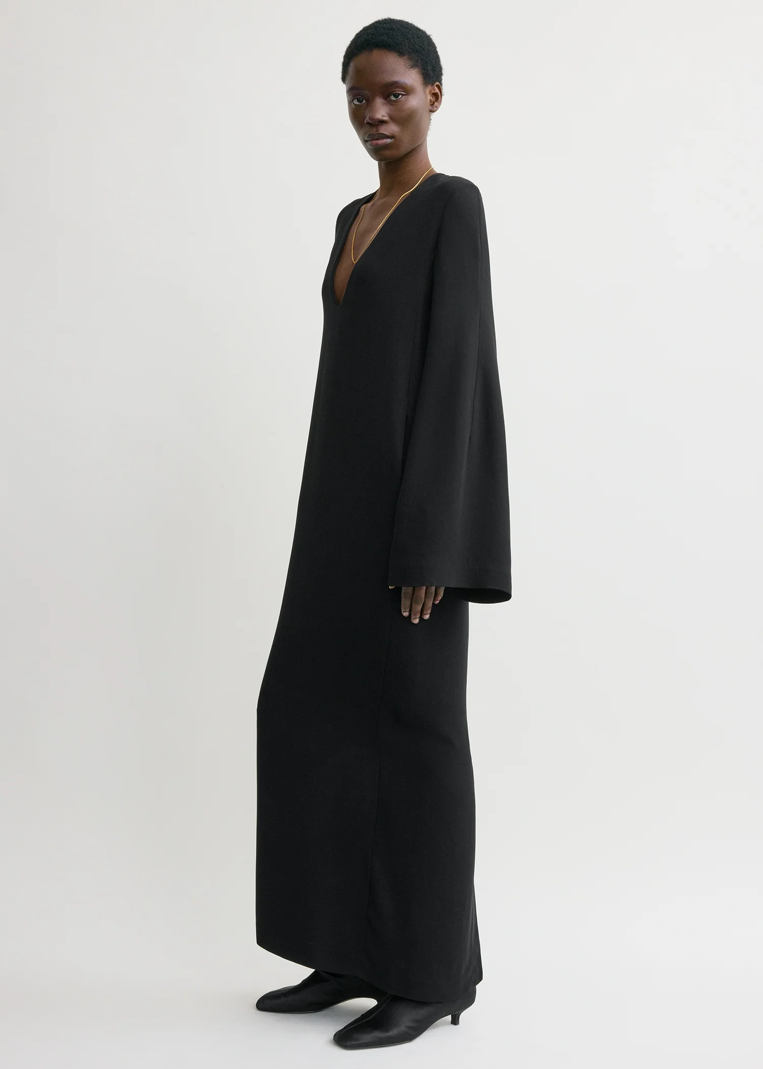 Bell-sleeve dress black - Image 2