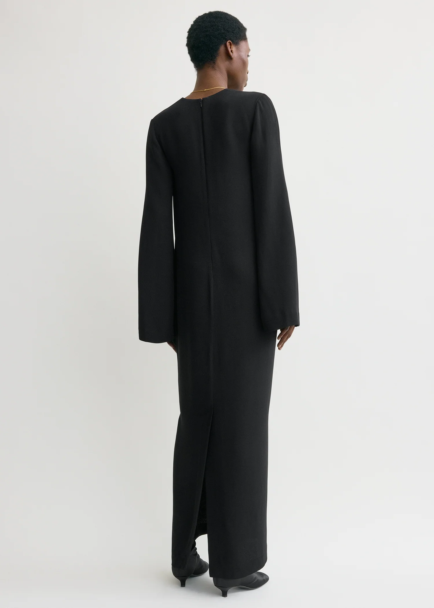 Bell-sleeve dress black - Image 3