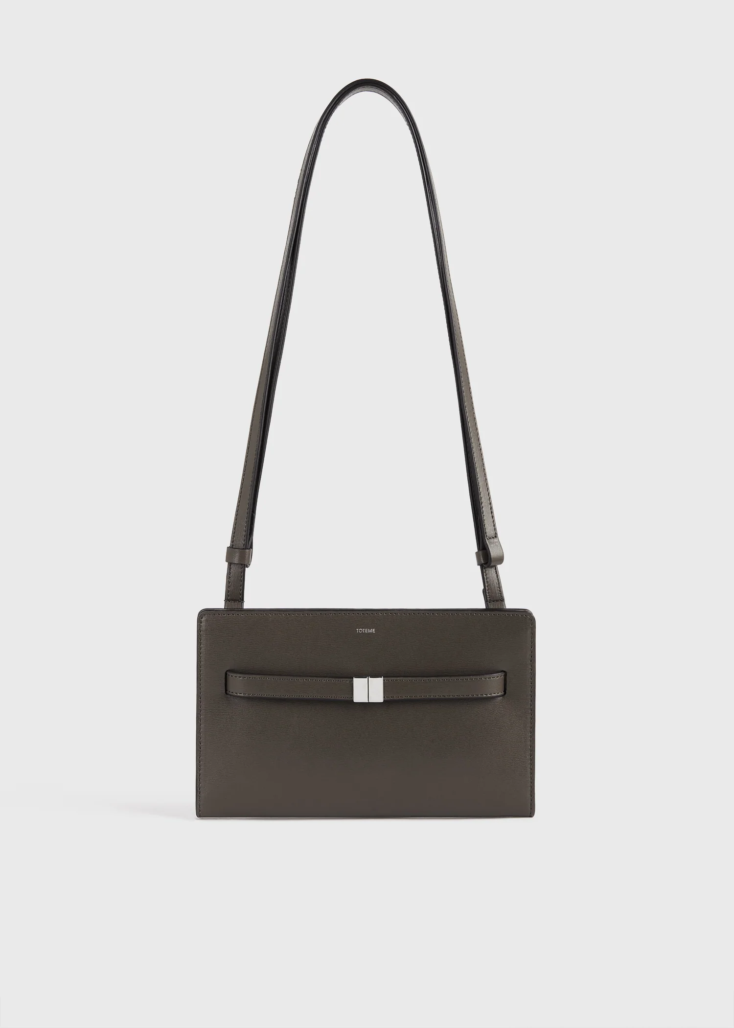 Belted leather crossbody bark