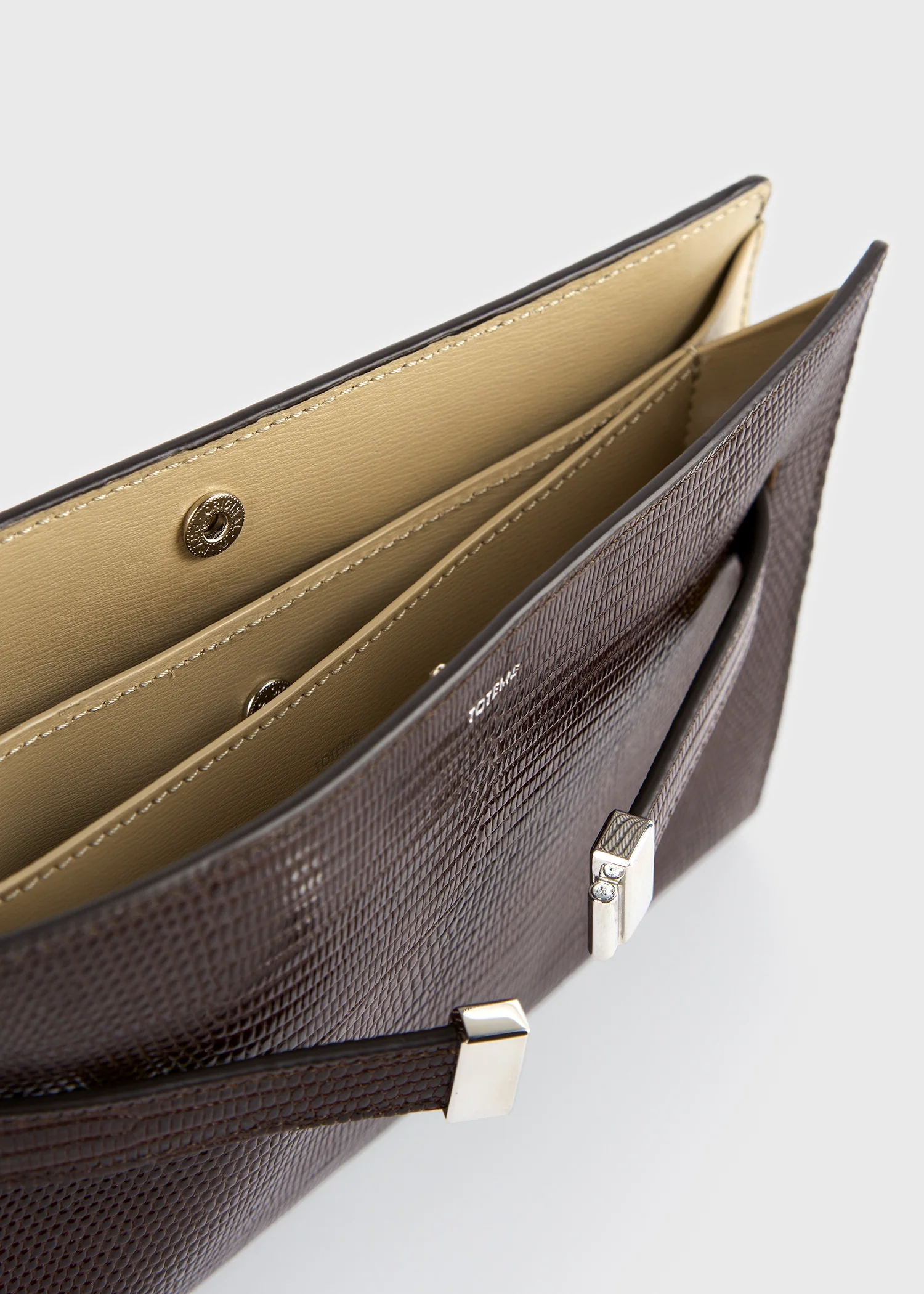Belted lizard-embossed crossbody brown - Image 6