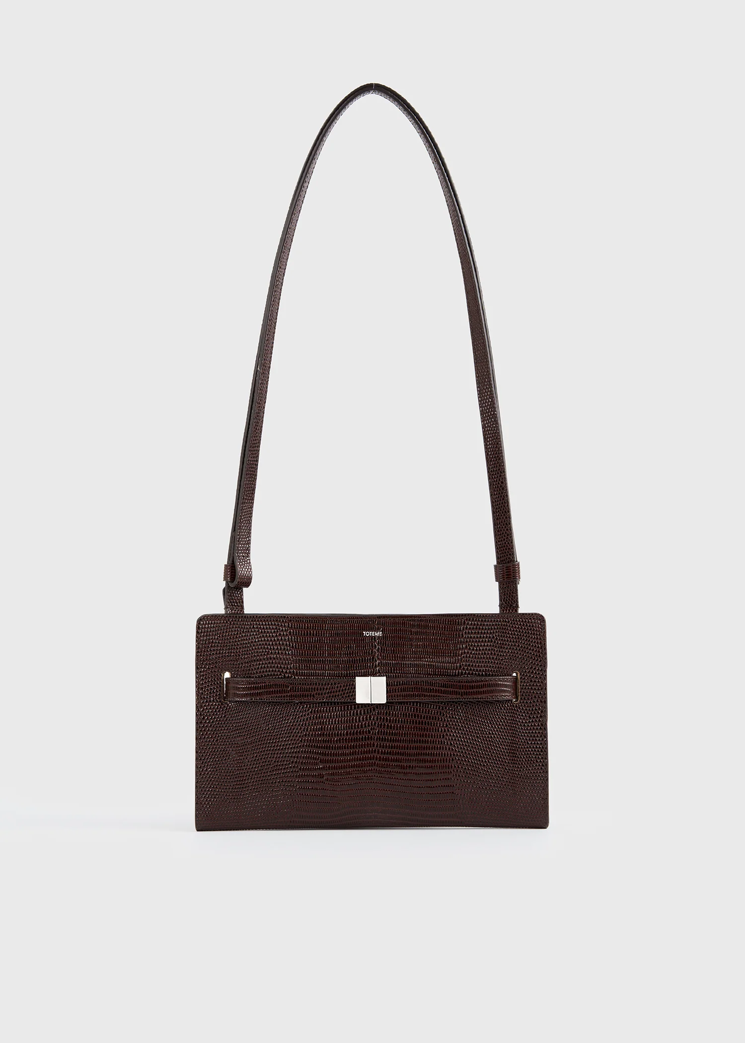 Belted lizard-embossed crossbody brown - Image 8