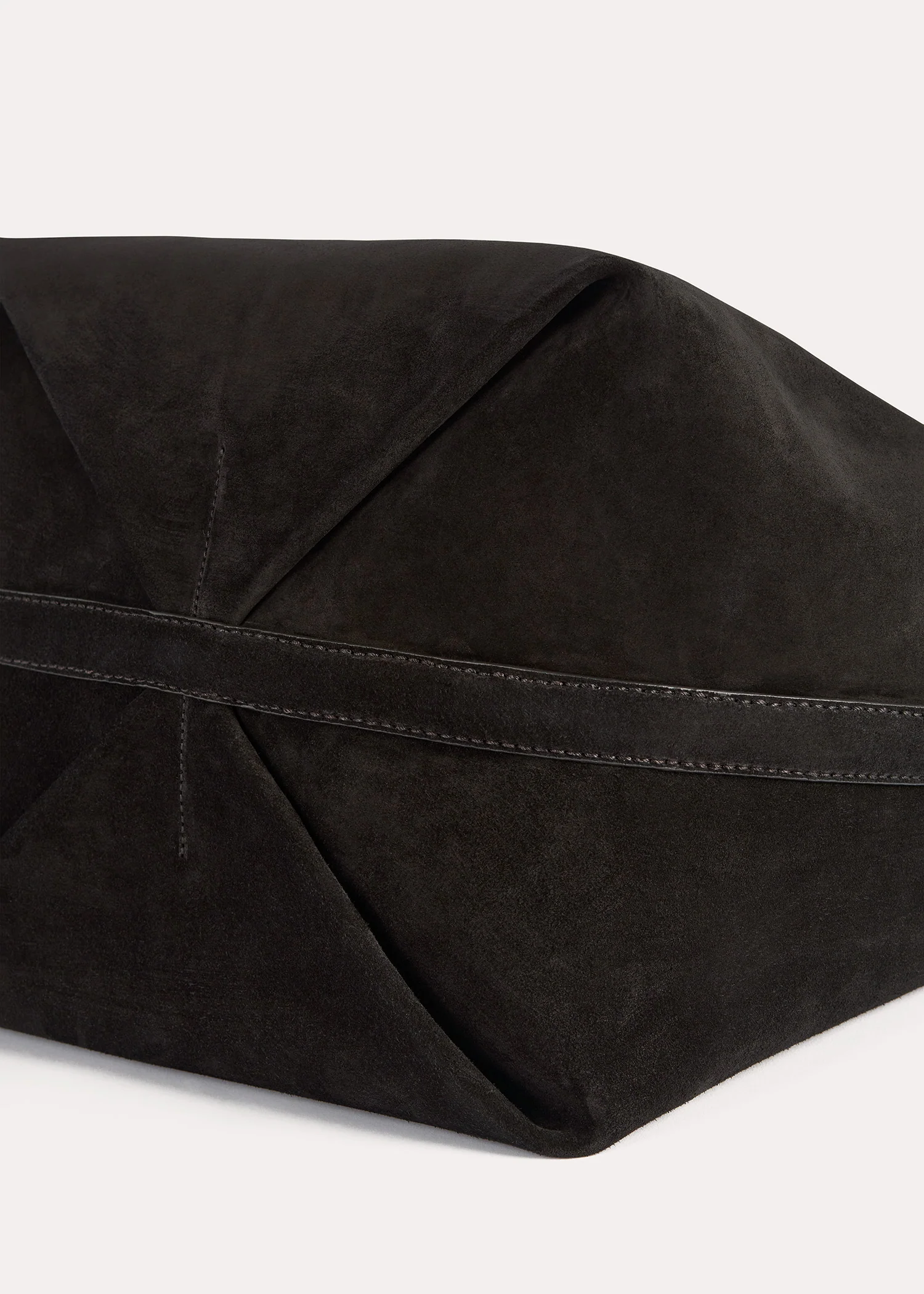 Belted suede tote espresso - Image 5