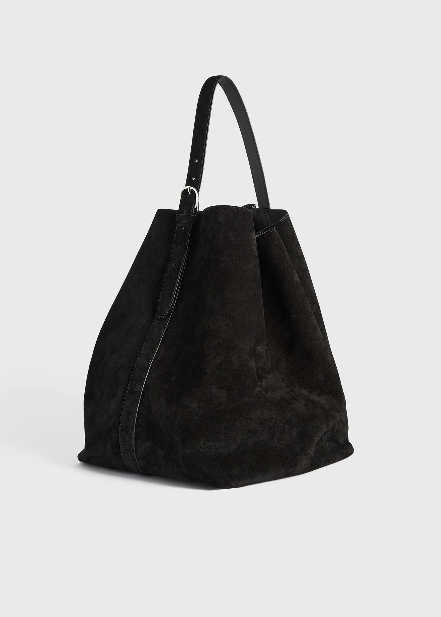 Belted suede tote espresso - Image 7