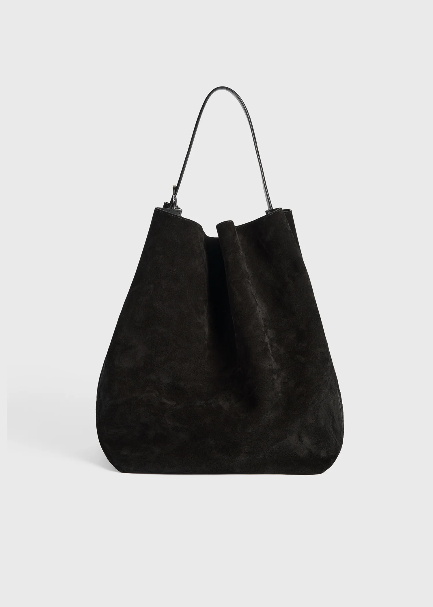 Belted suede tote espresso - Image 8