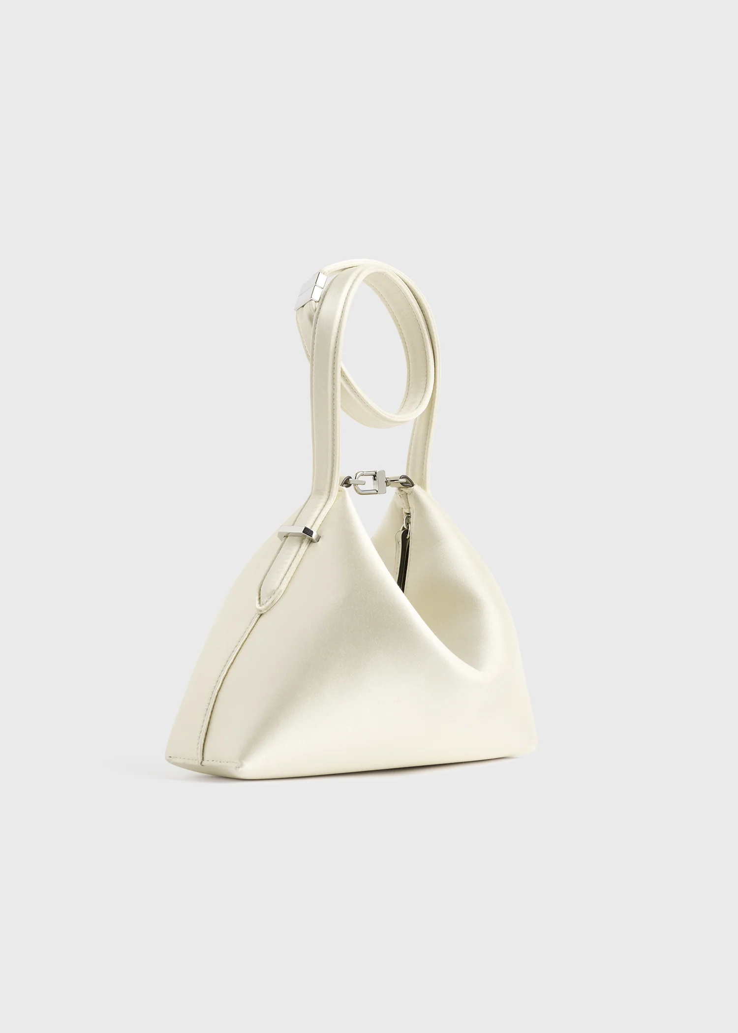 Bevel satin wristlet ecru - Image 4
