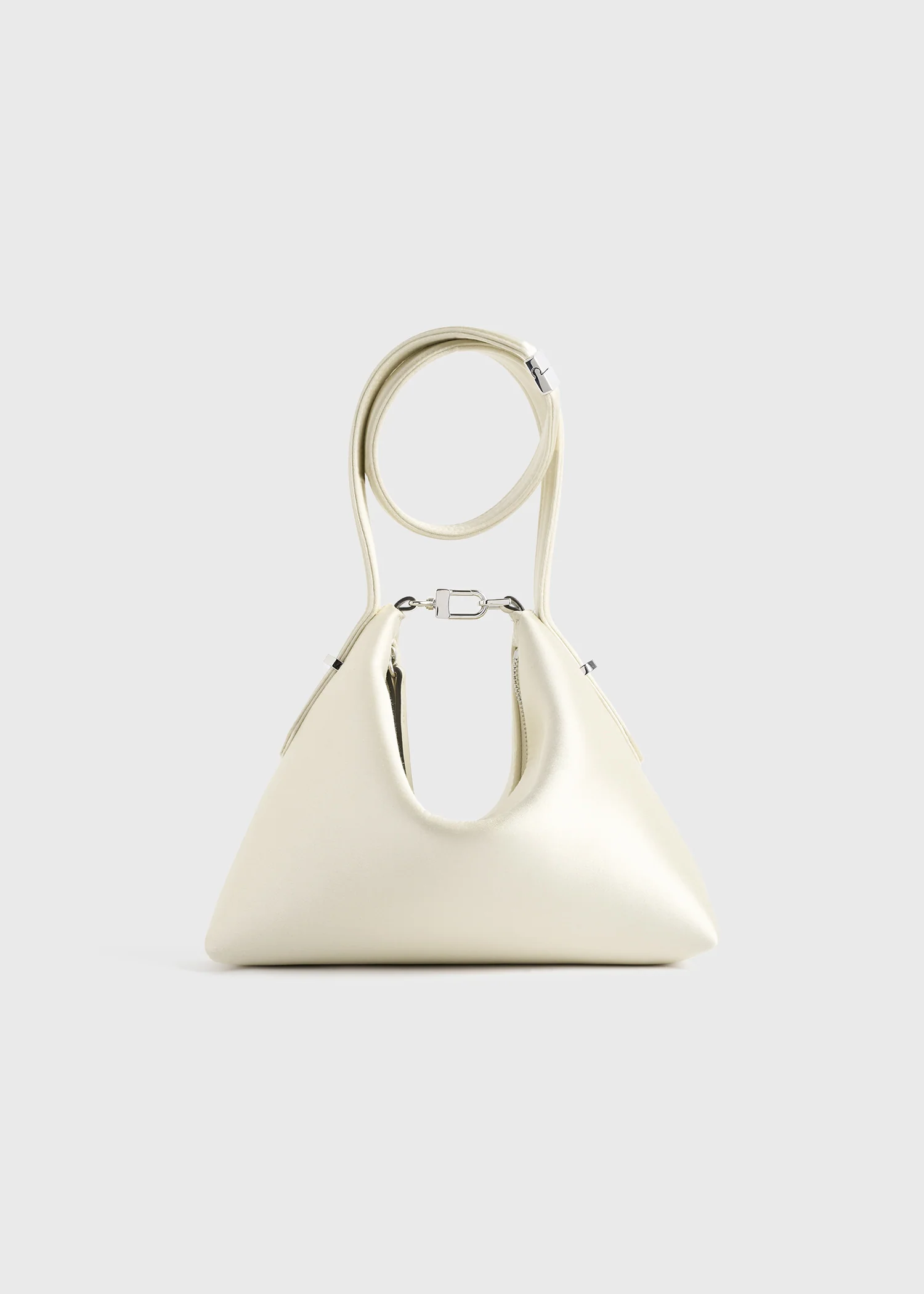 Bevel satin wristlet ecru - Image 9