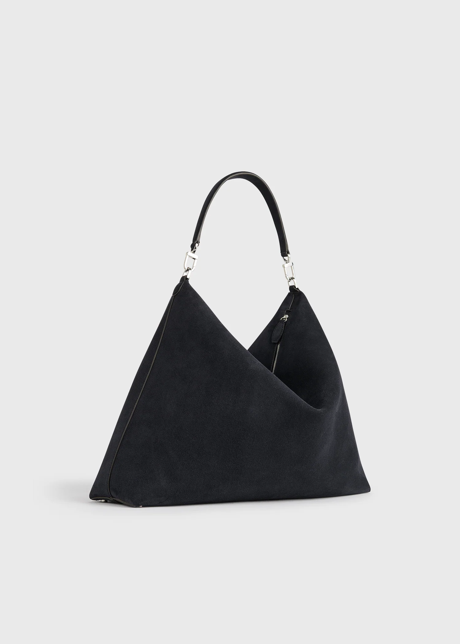 Bevel suede bag navy - Image 7