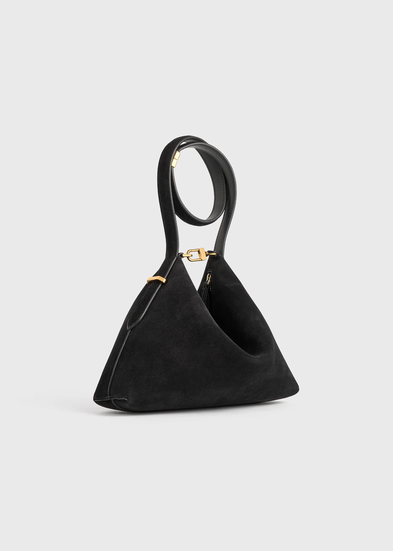 Bevel suede wristlet black - Image 7