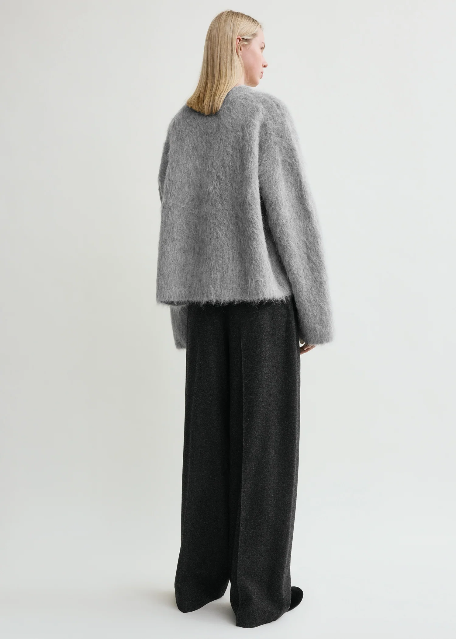 Boxy alpaca knit grey mélange - Image 3