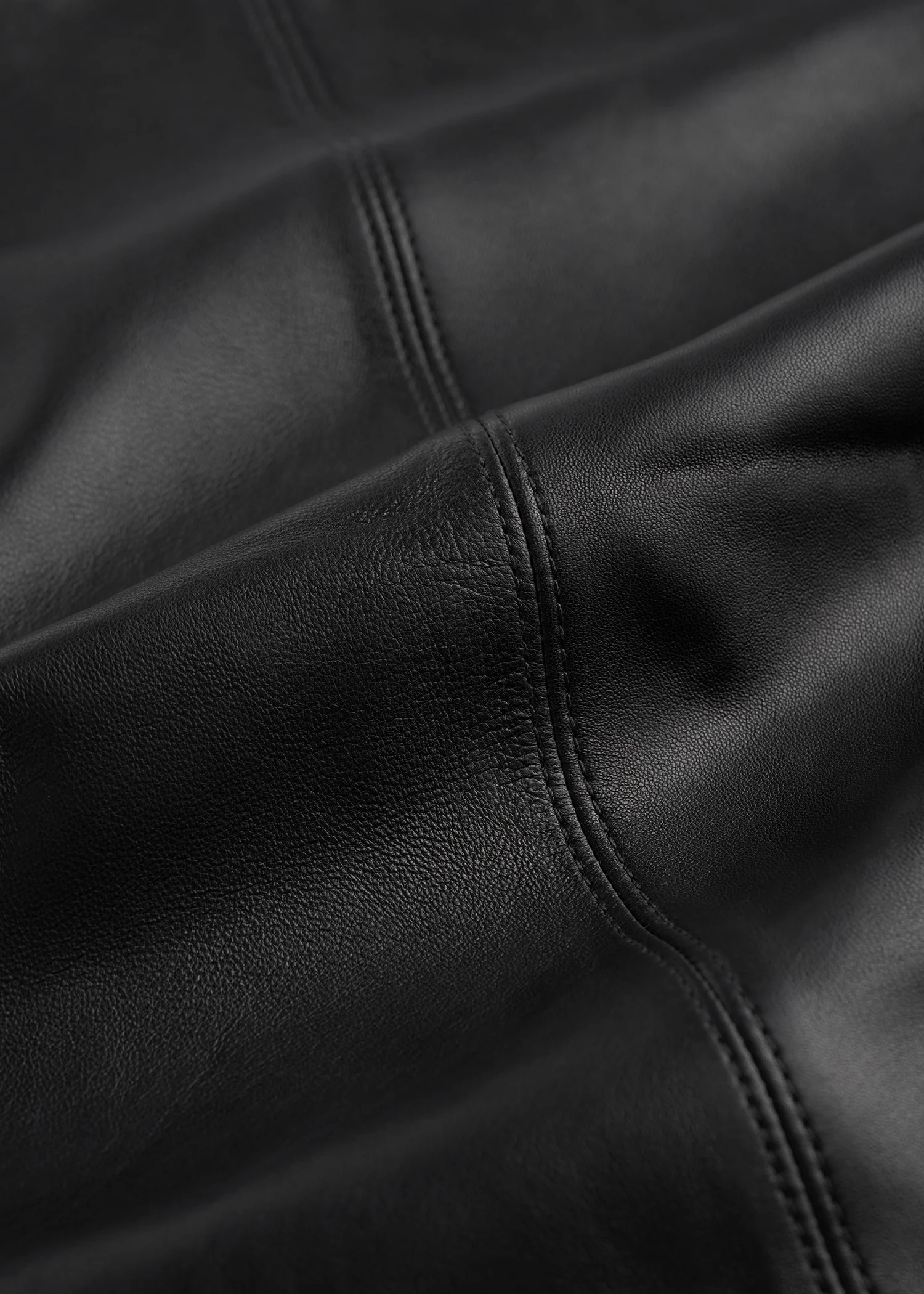 Big leather scarf black - Image 6