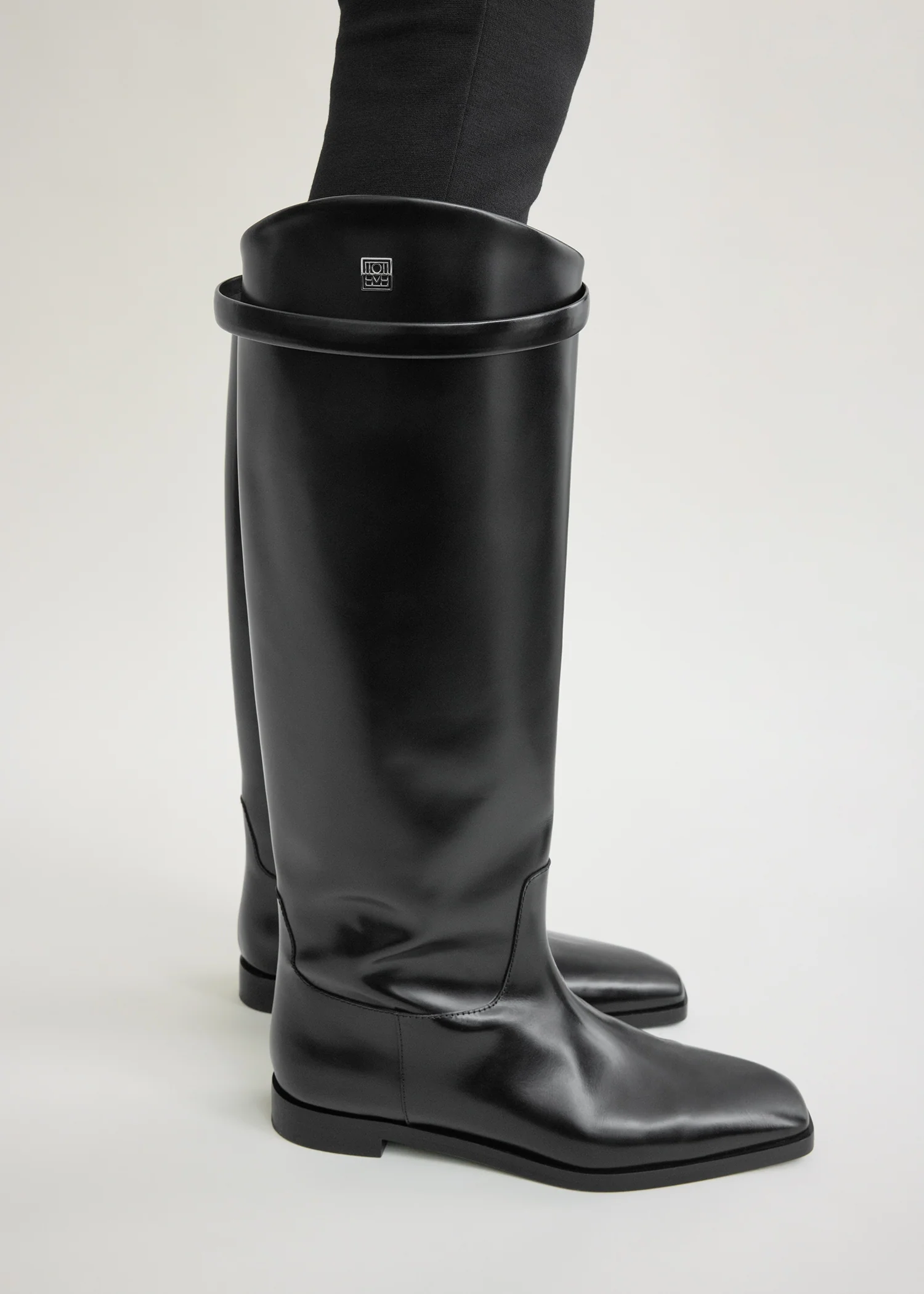 Box-leather riding boots black - Image 3