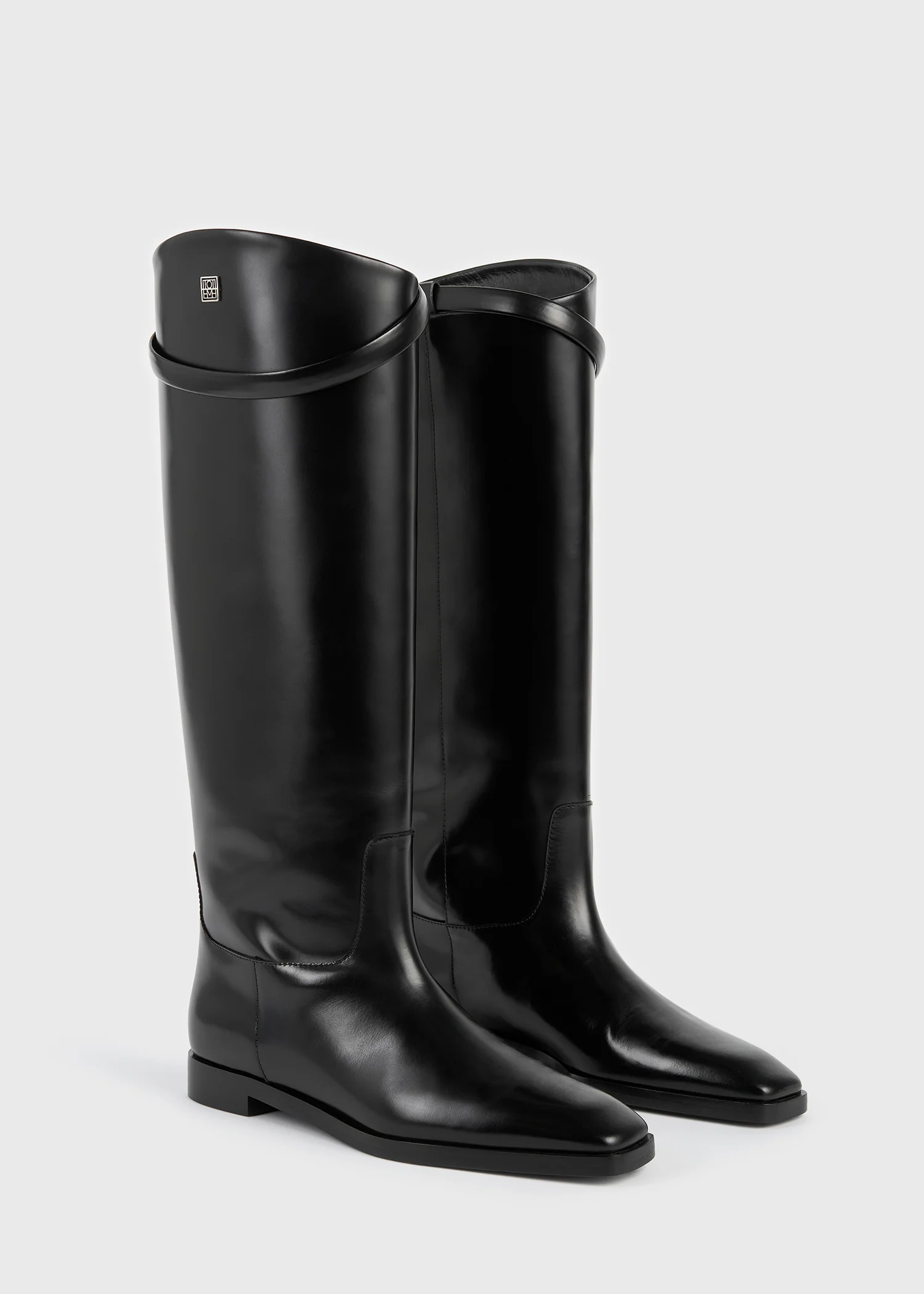 Box-leather riding boots black - Image 7
