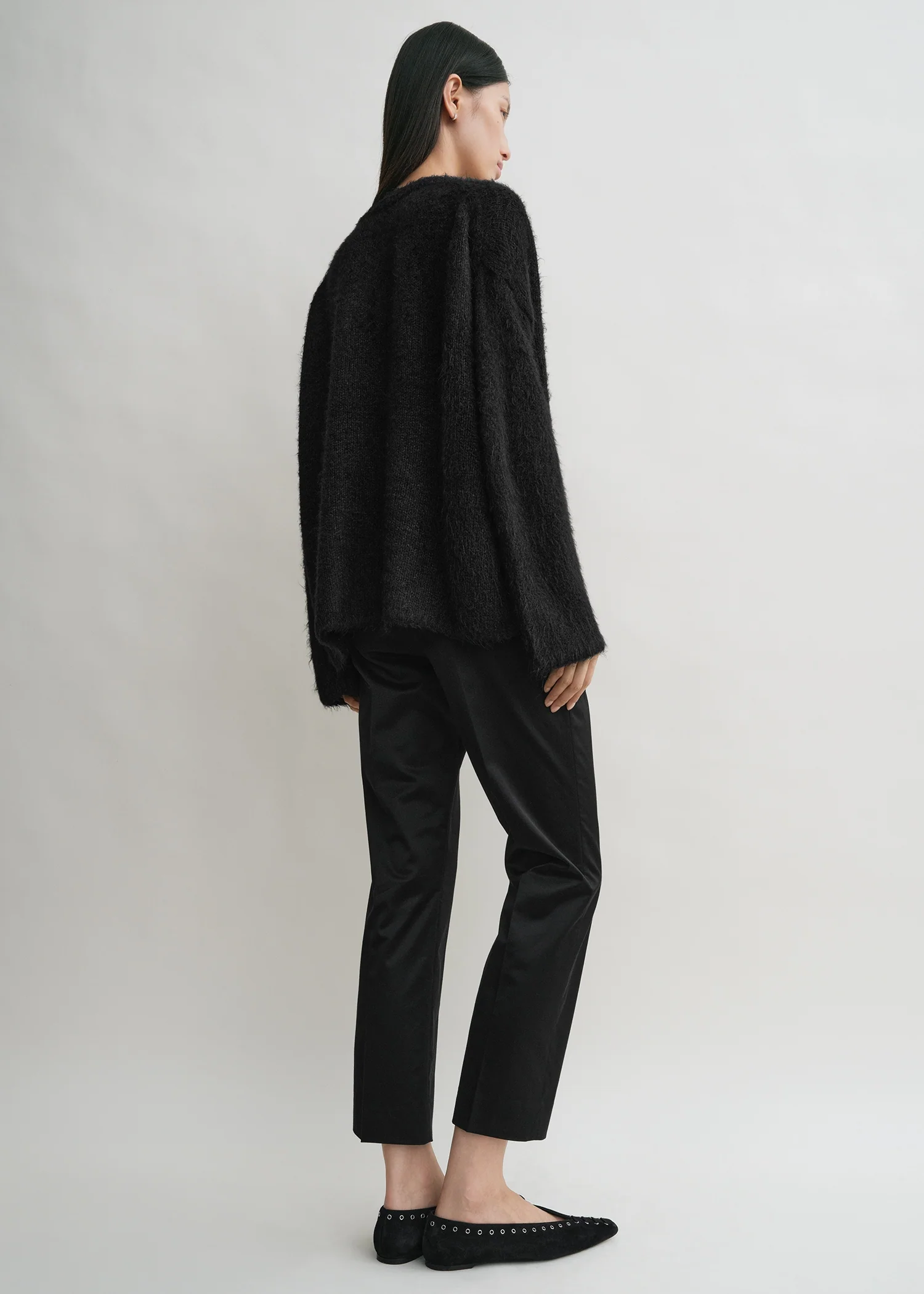 Boxy silk knit black - Image 3