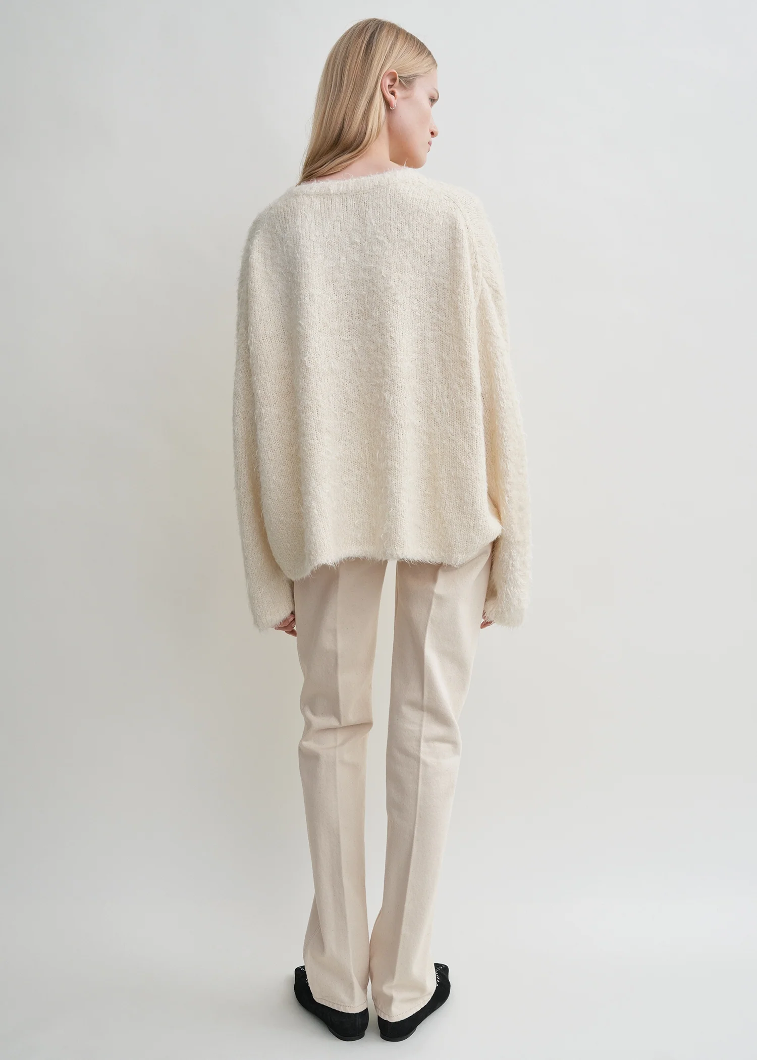 Boxy silk knit cream - Image 3