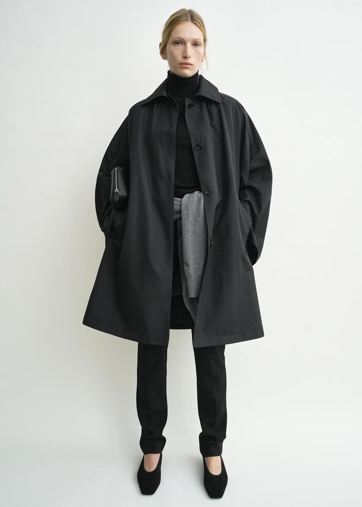 Car coat black petite