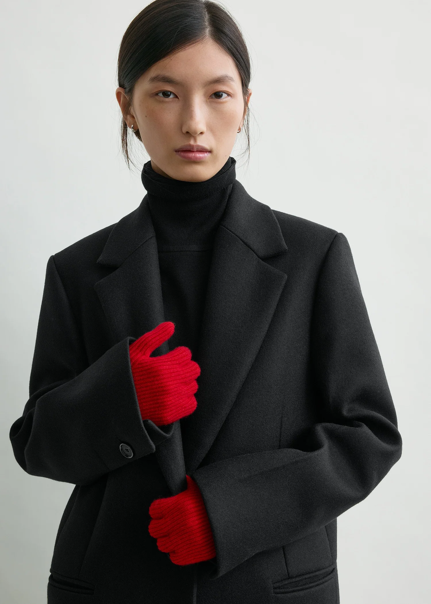 Cashmere gloves poppy - Image 2