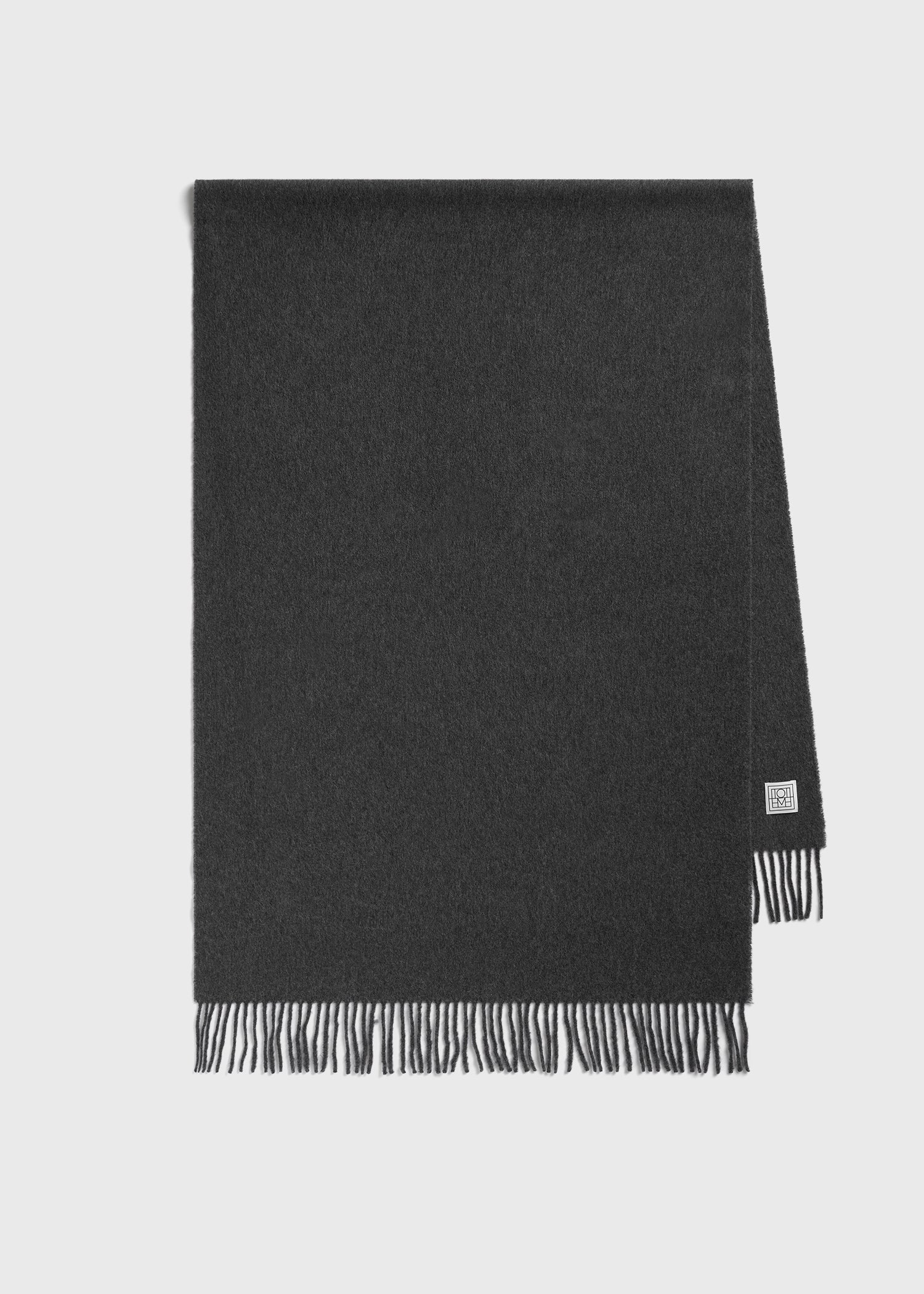 Cashmere scarf charcoal - Image 5