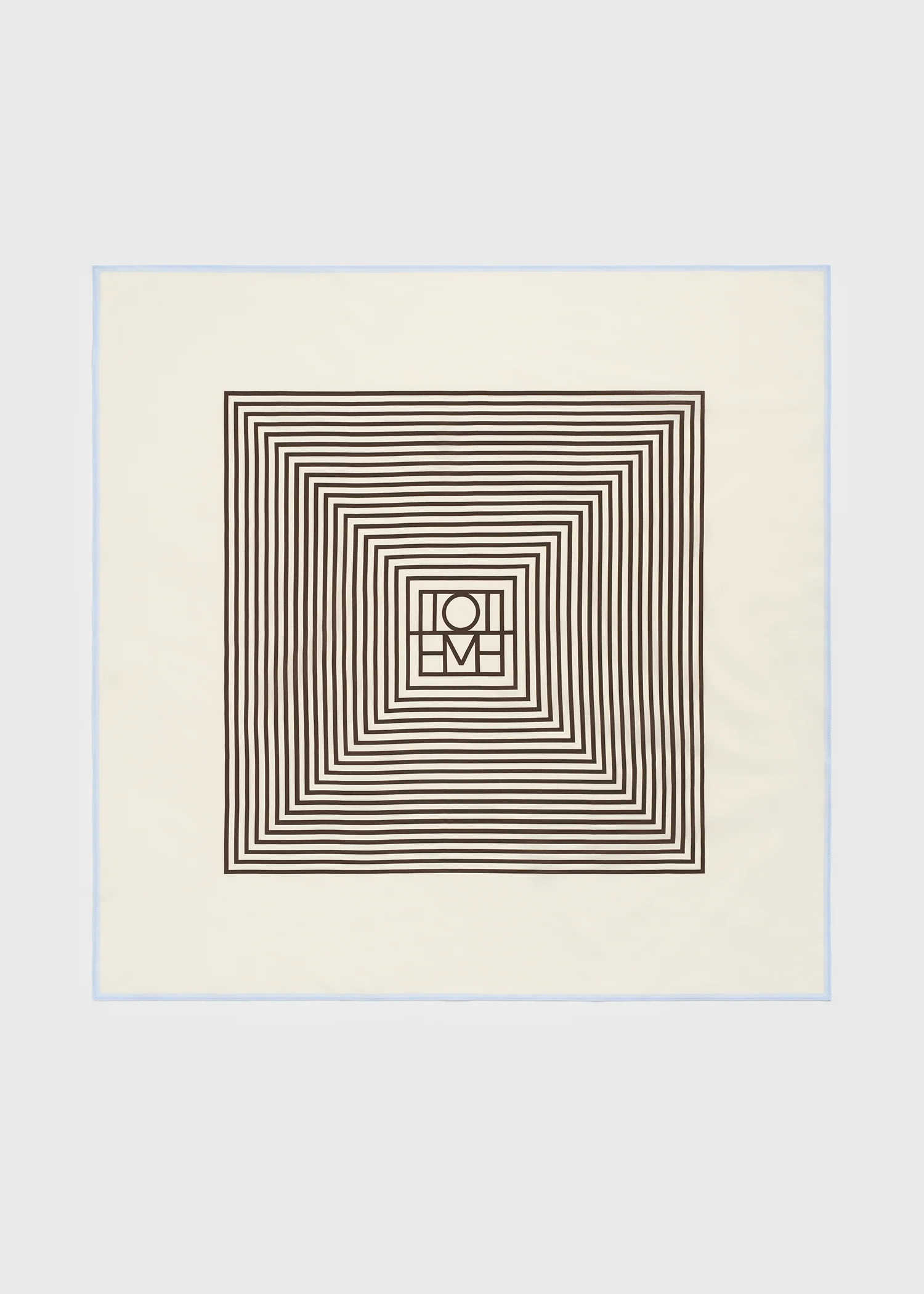 Centered monogram silk scarf macadamia - Image 7