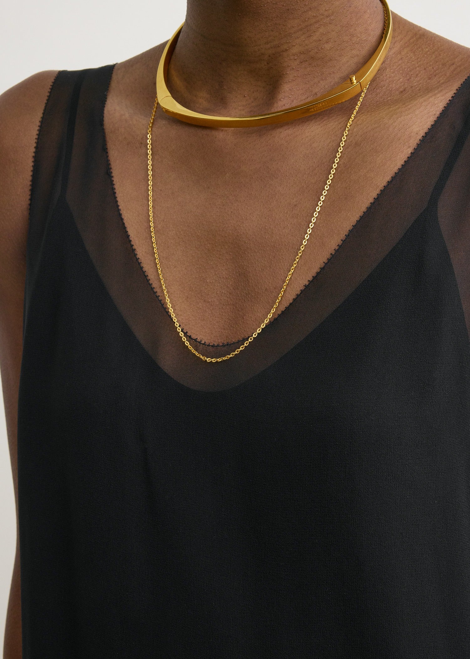 Chiffon slip dress black - Image 5