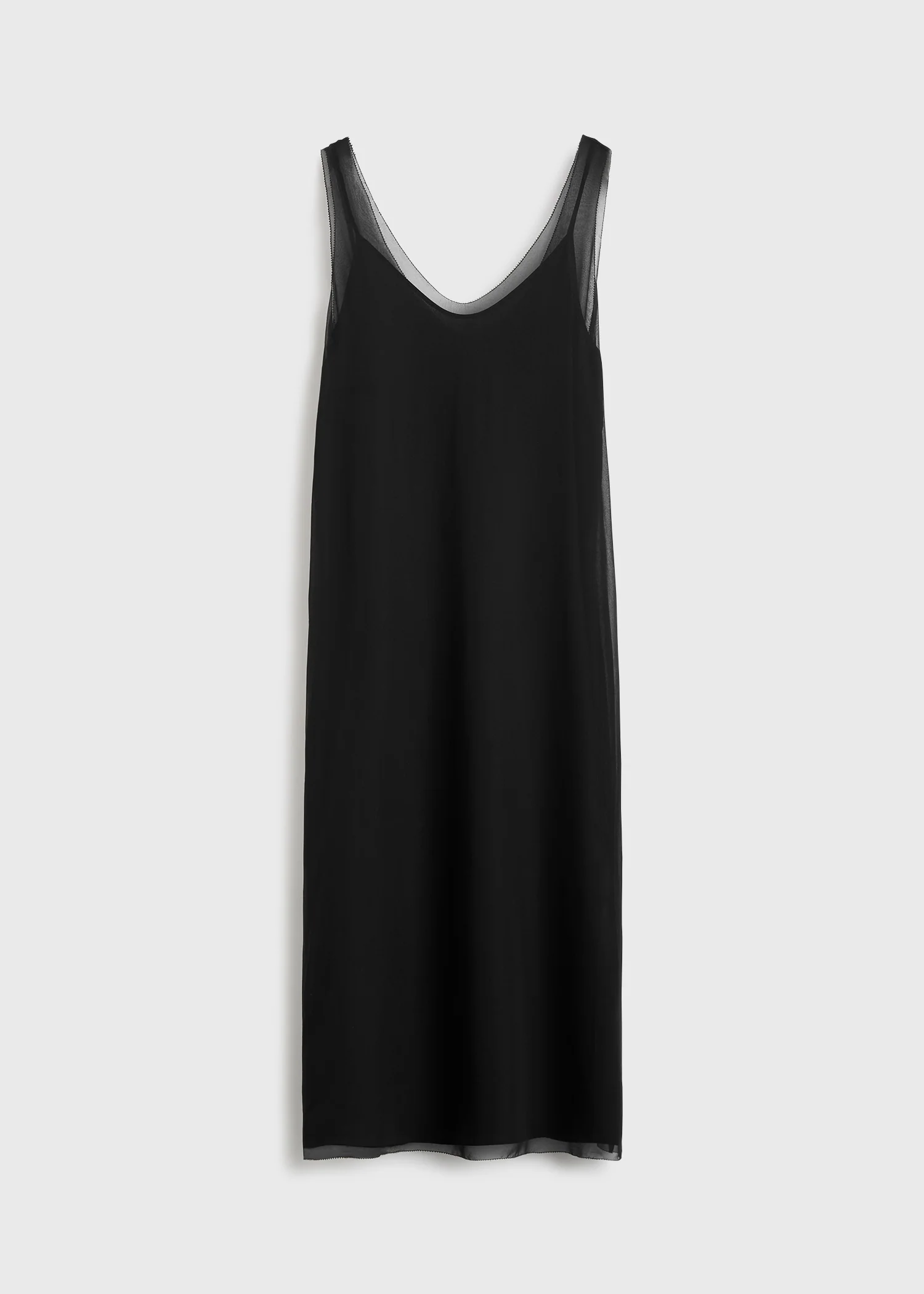 Chiffon slip dress black - Image 6