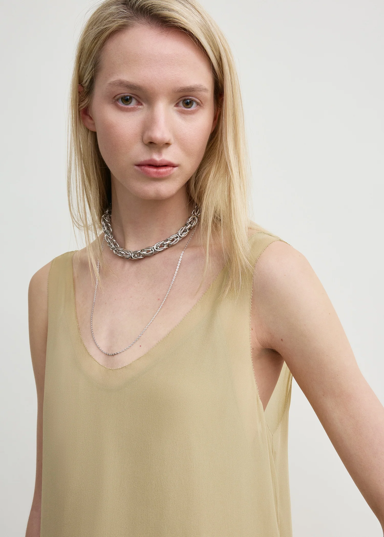 Chiffon slip dress rye - Image 4