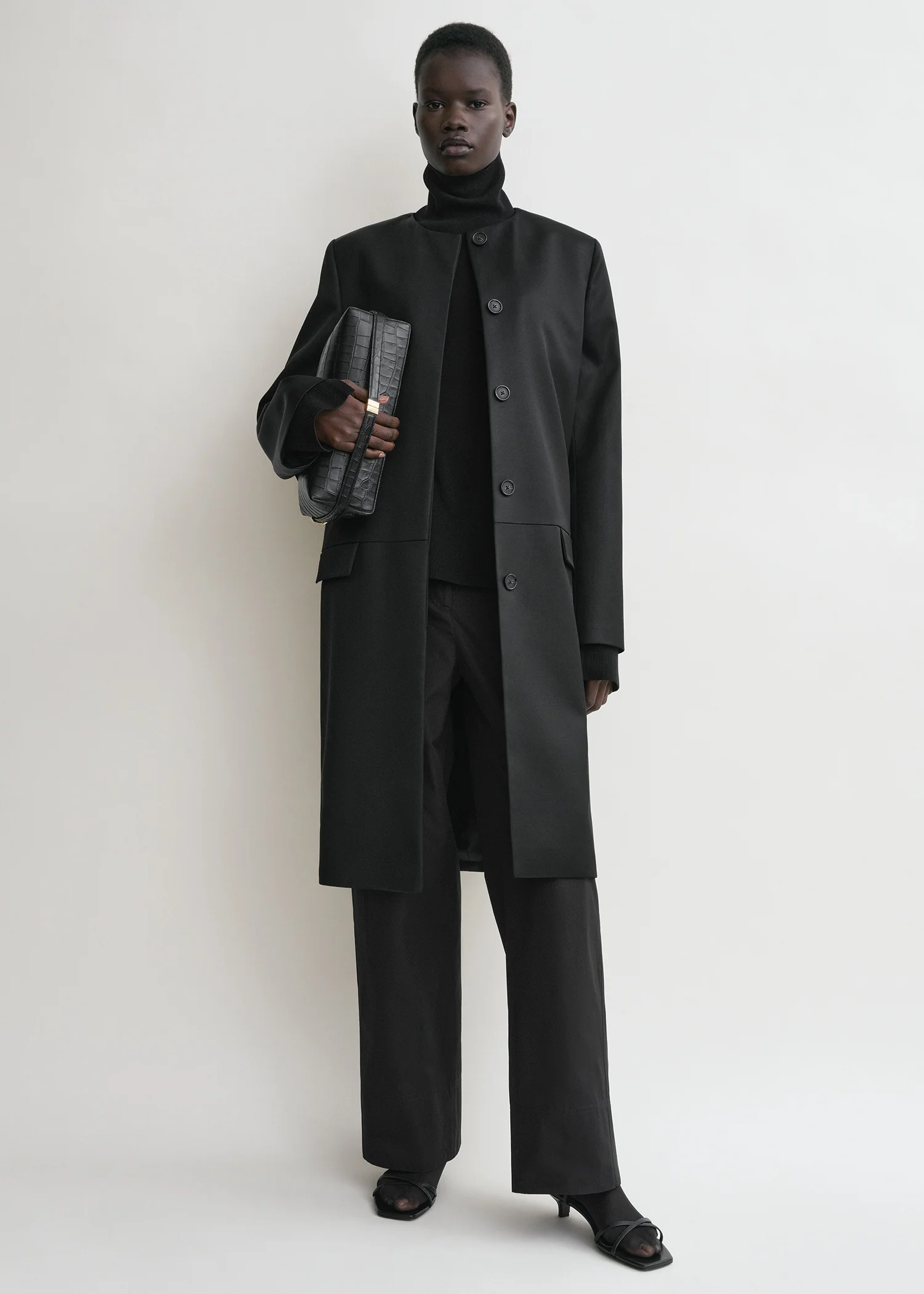 Chintz coat black