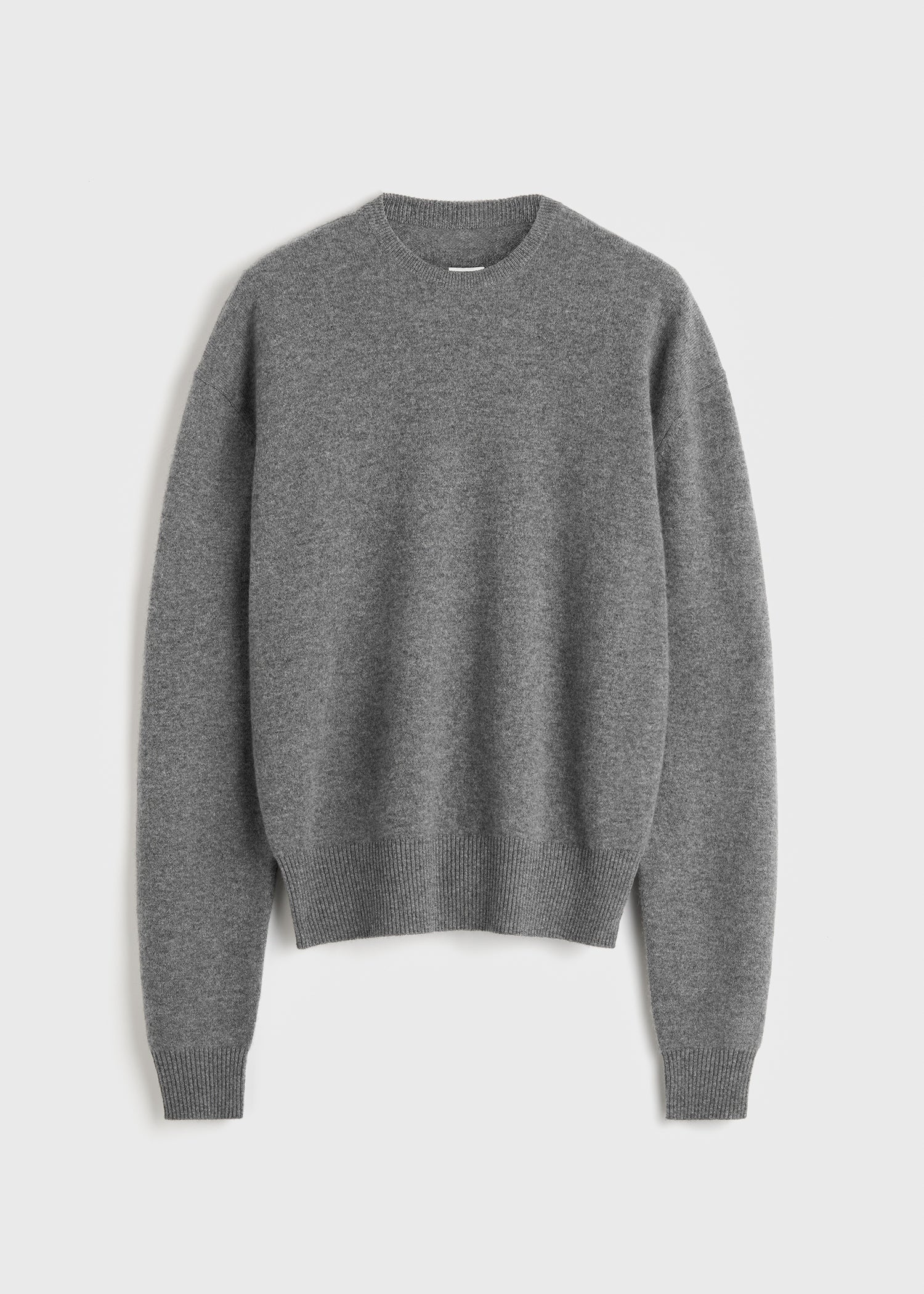 Classic cashmere crew knit mid grey - Image 5
