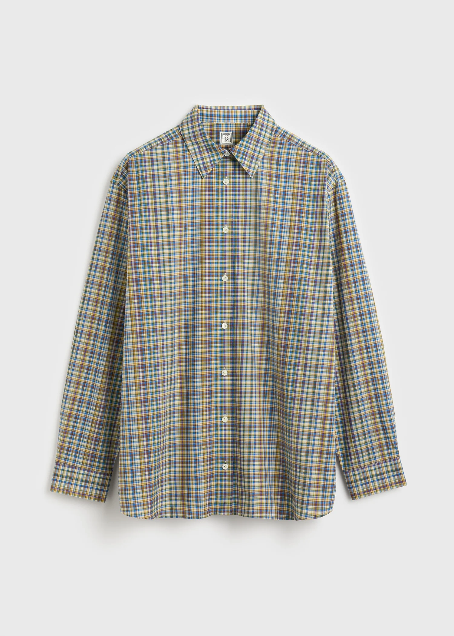 Classic check shirt blue/orange - Image 6