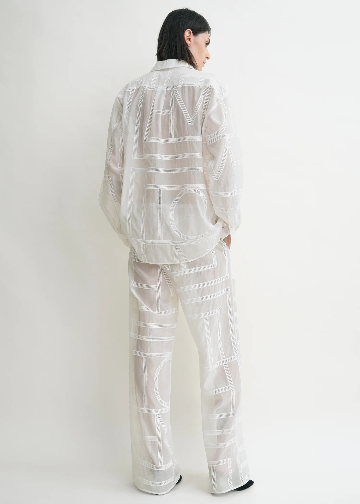 Classic crochet shirt white - Image 4