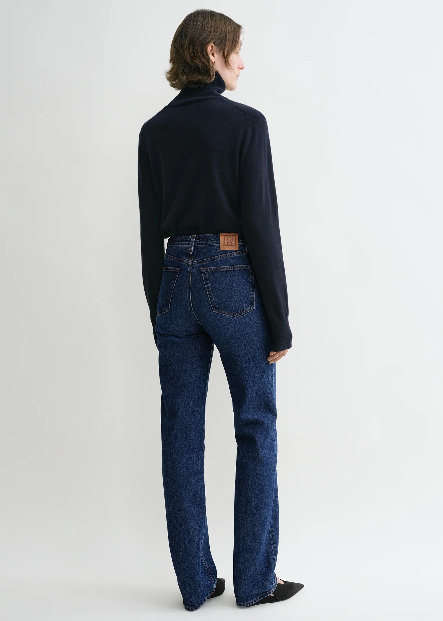 Classic cut denim full length dark blue - Image 3