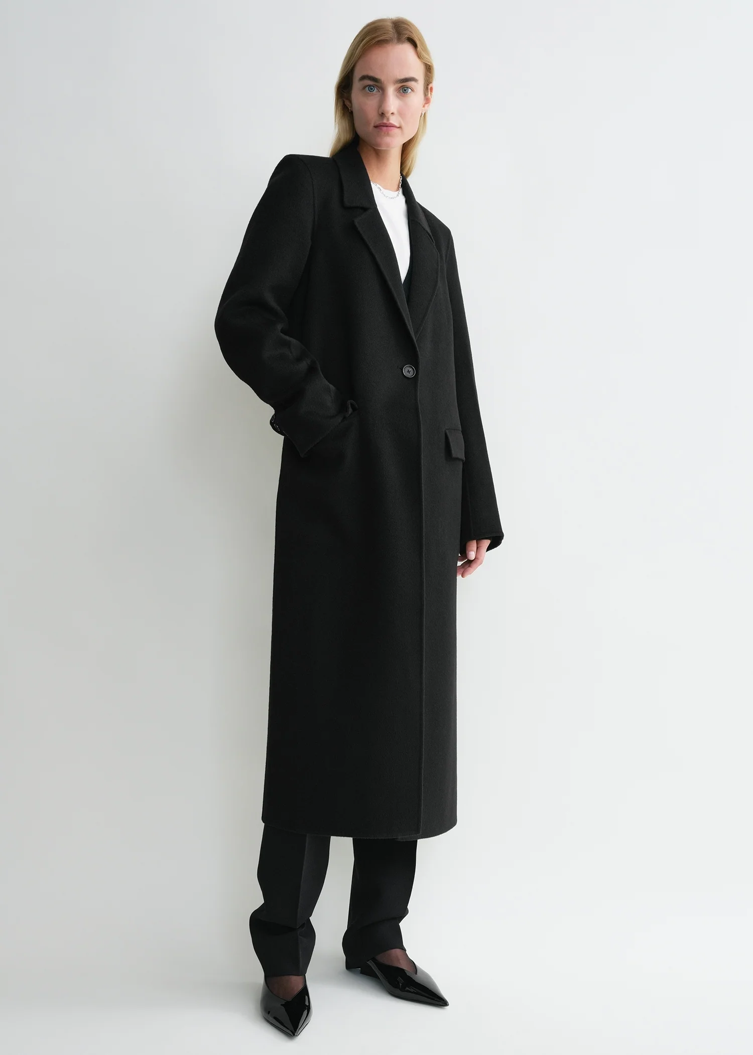 Classic doublé coat black - Image 2