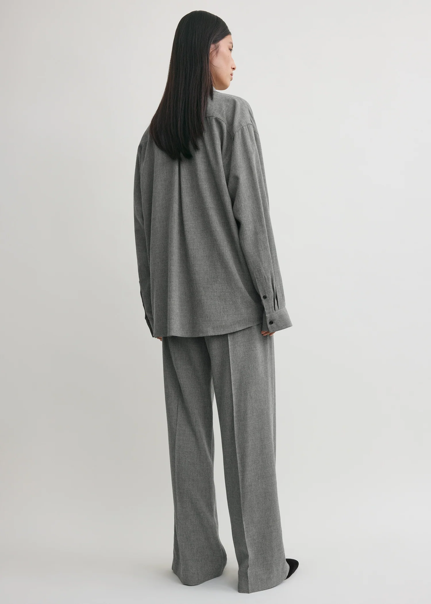 Classic fluid shirt mid grey - Image 3