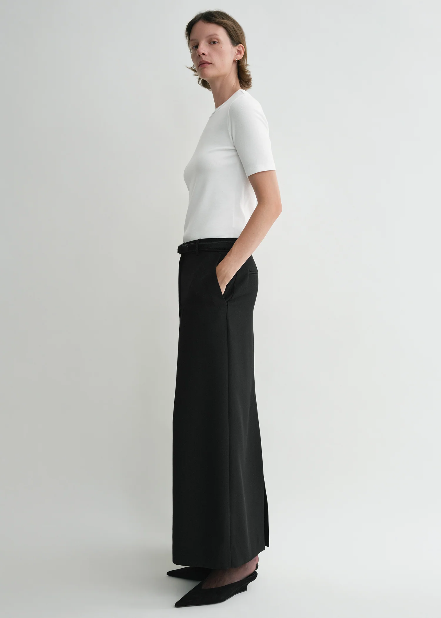 Classic rib tee white - Image 3