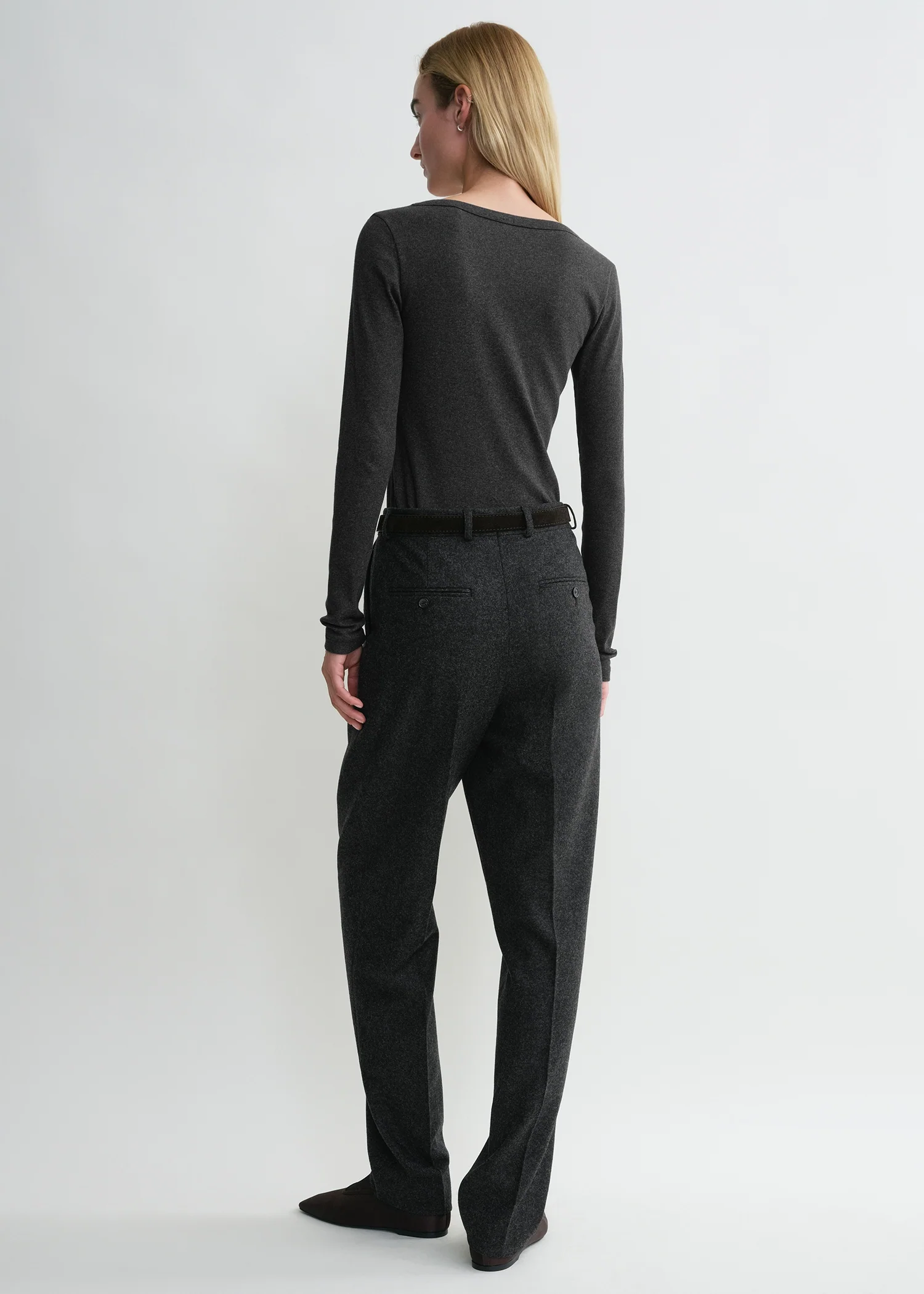 Classic rib top charcoal melange - Image 2