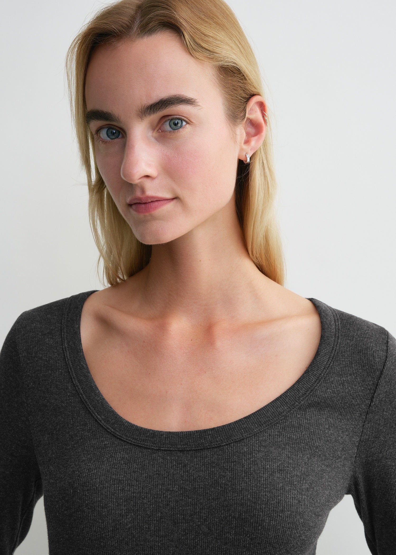 Classic rib top charcoal melange - Image 4