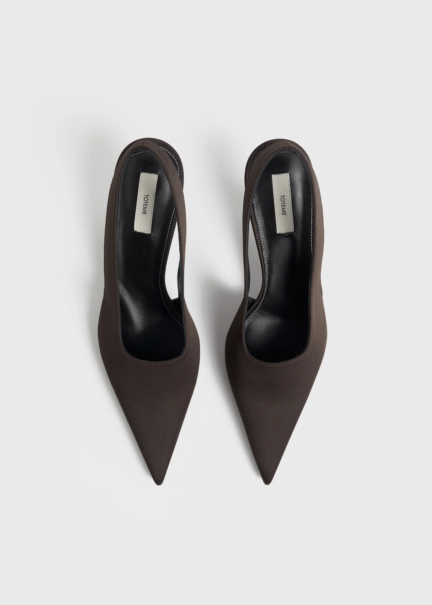 Classic satin slingbacks espresso - Image 4