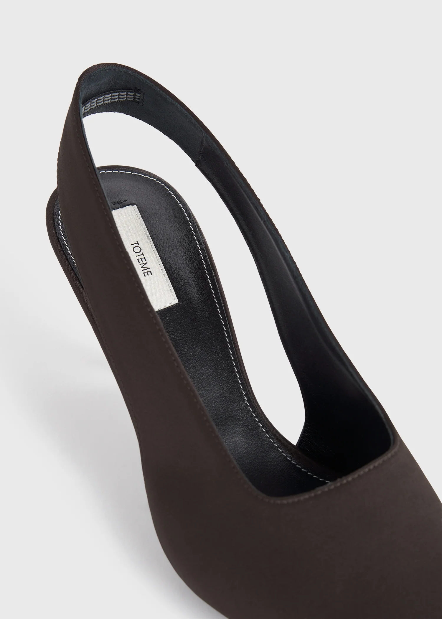 Classic satin slingbacks espresso - Image 5