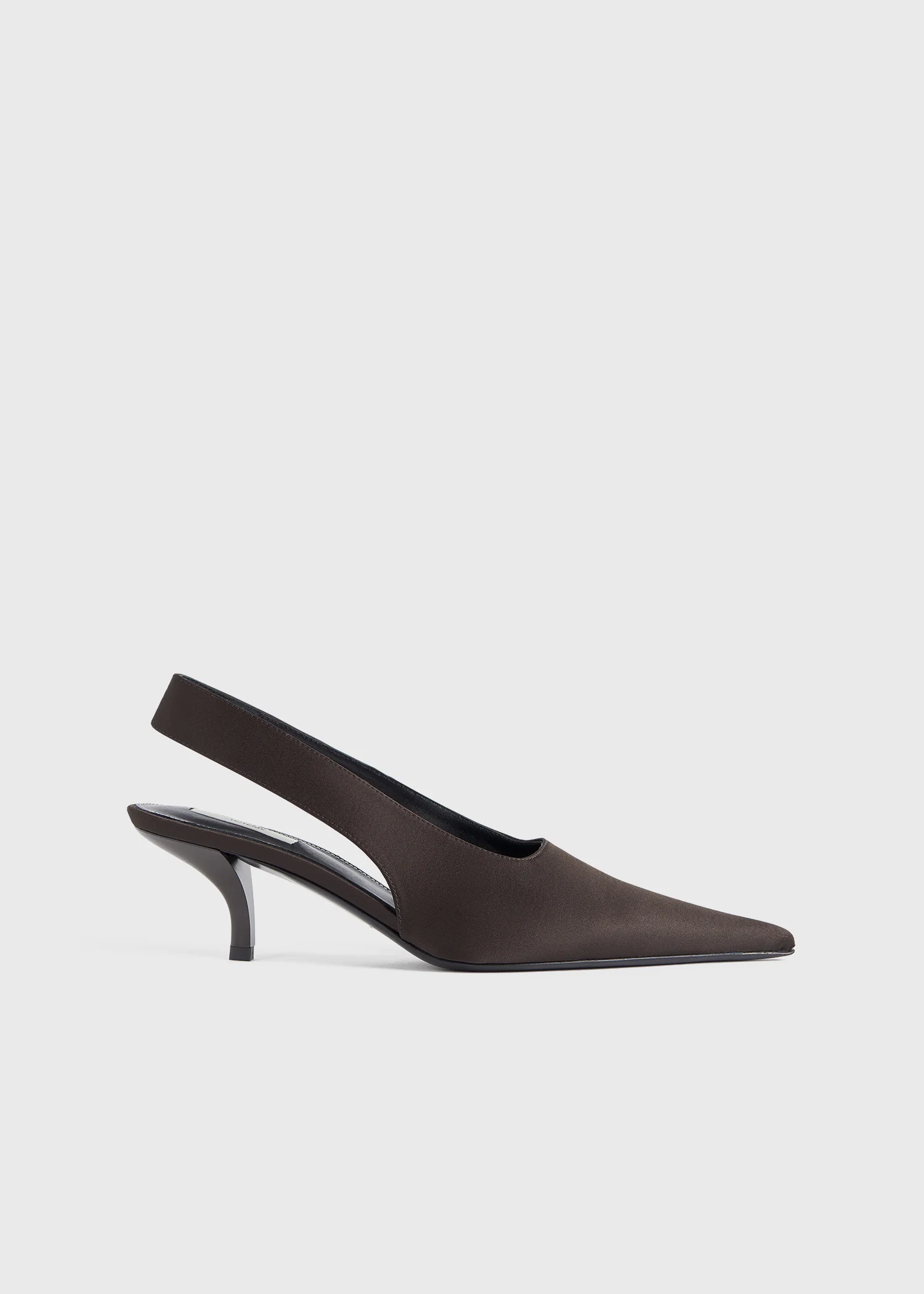 Classic satin slingbacks espresso - Image 7
