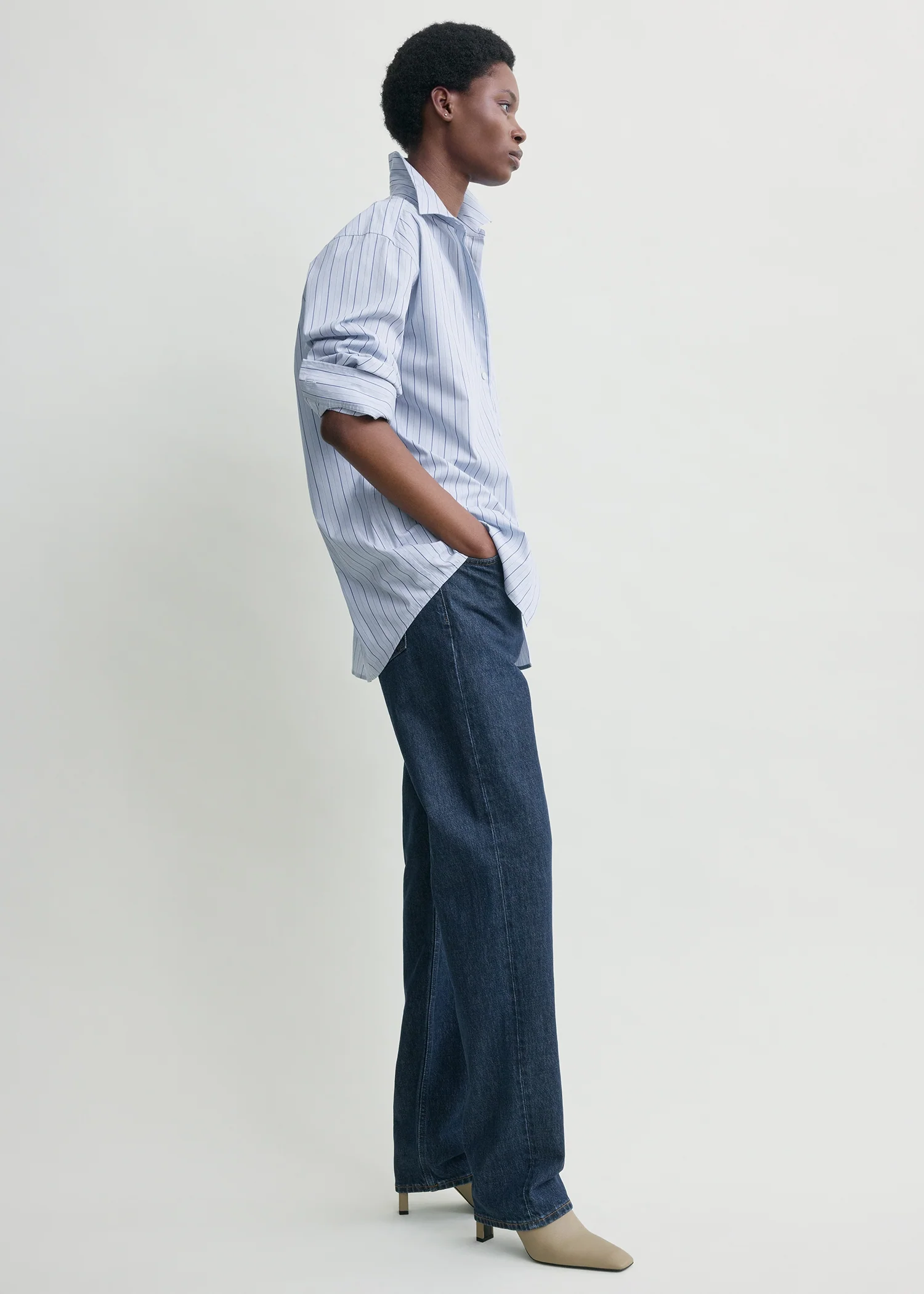 Classic stripe shirt ice/azure - Image 2
