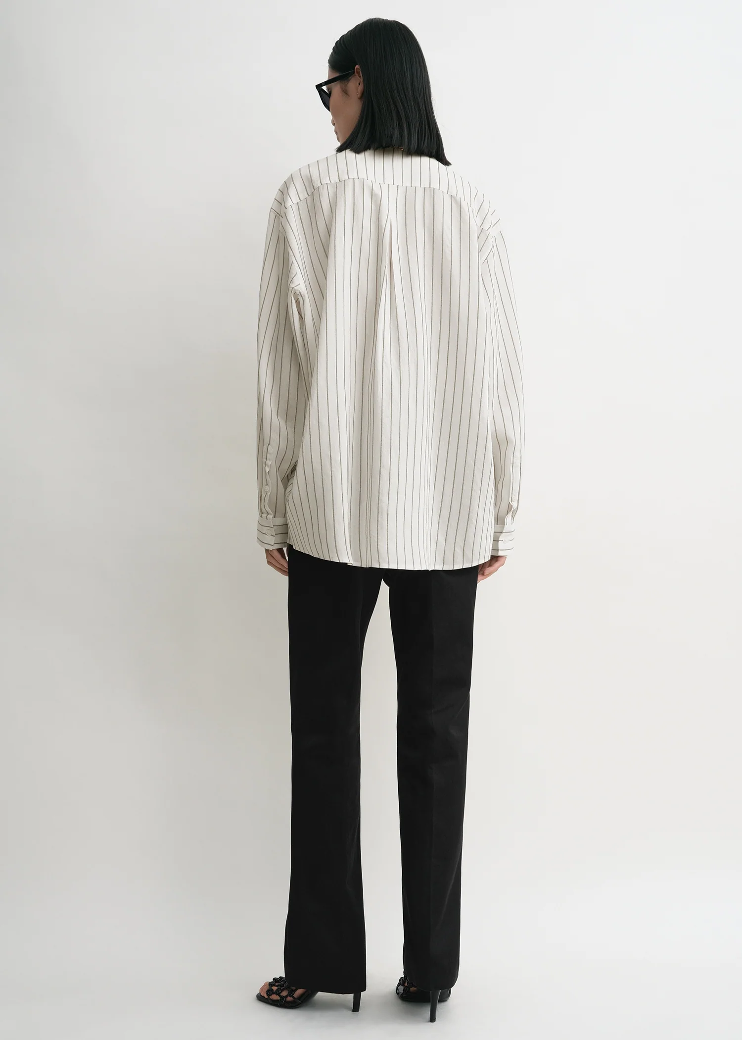 Classic stripe shirt white/oyster - Image 3