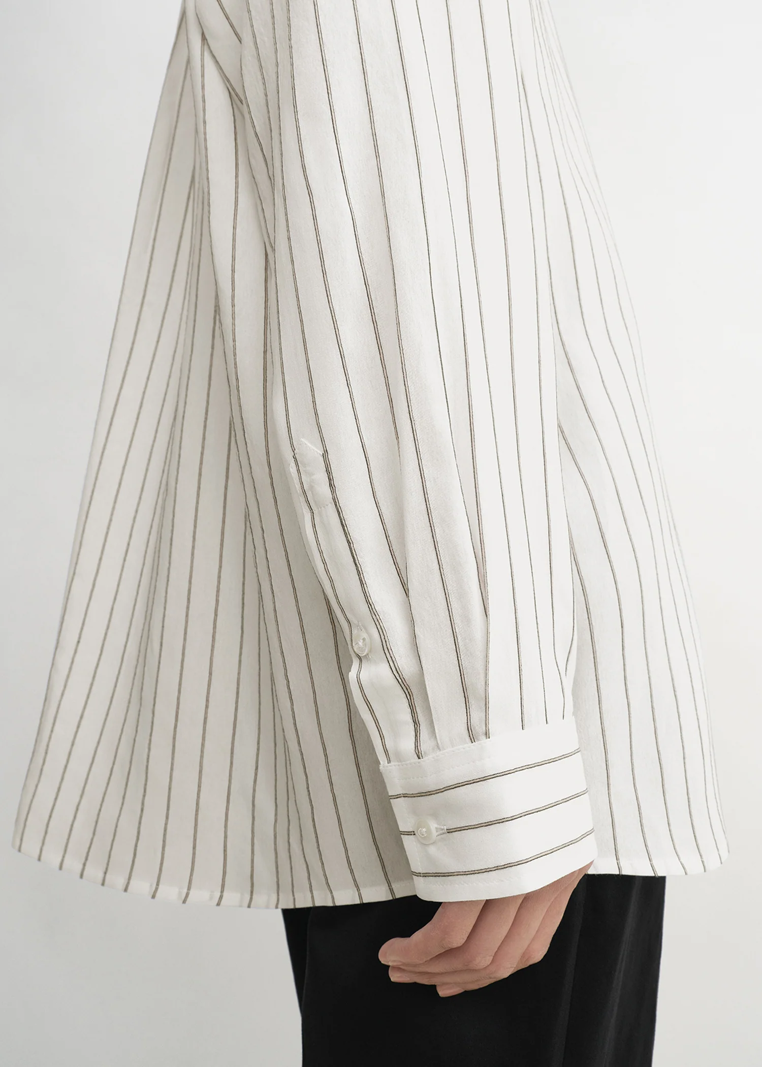 Classic stripe shirt white/oyster - Image 4