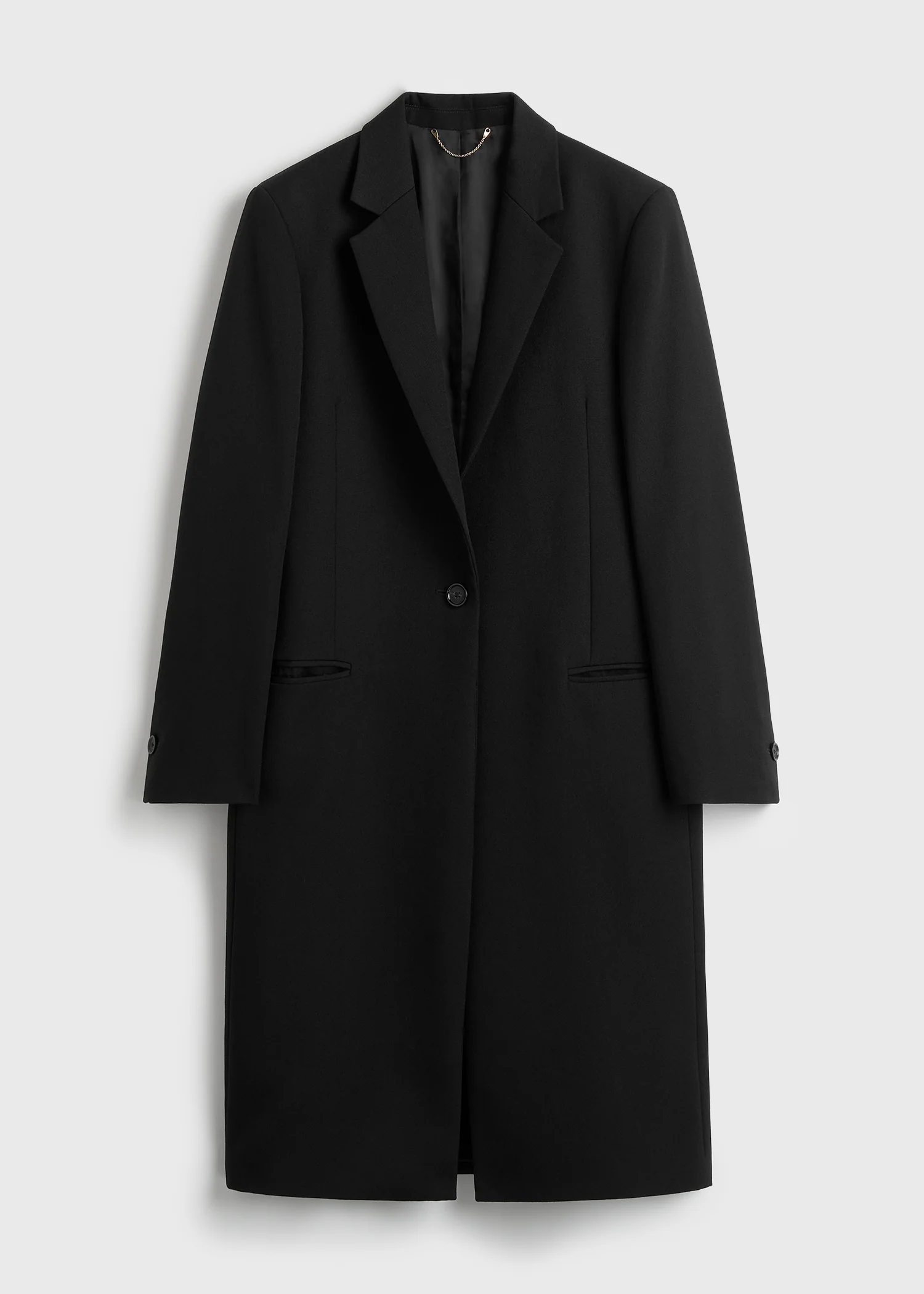 Classic tailored coat black petite - Image 5