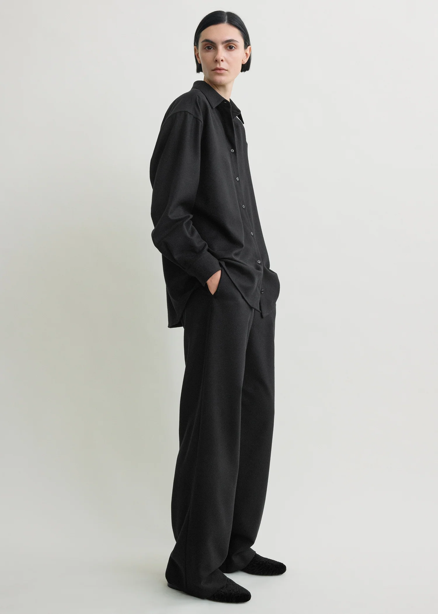 Classic winter shirt black - Image 2