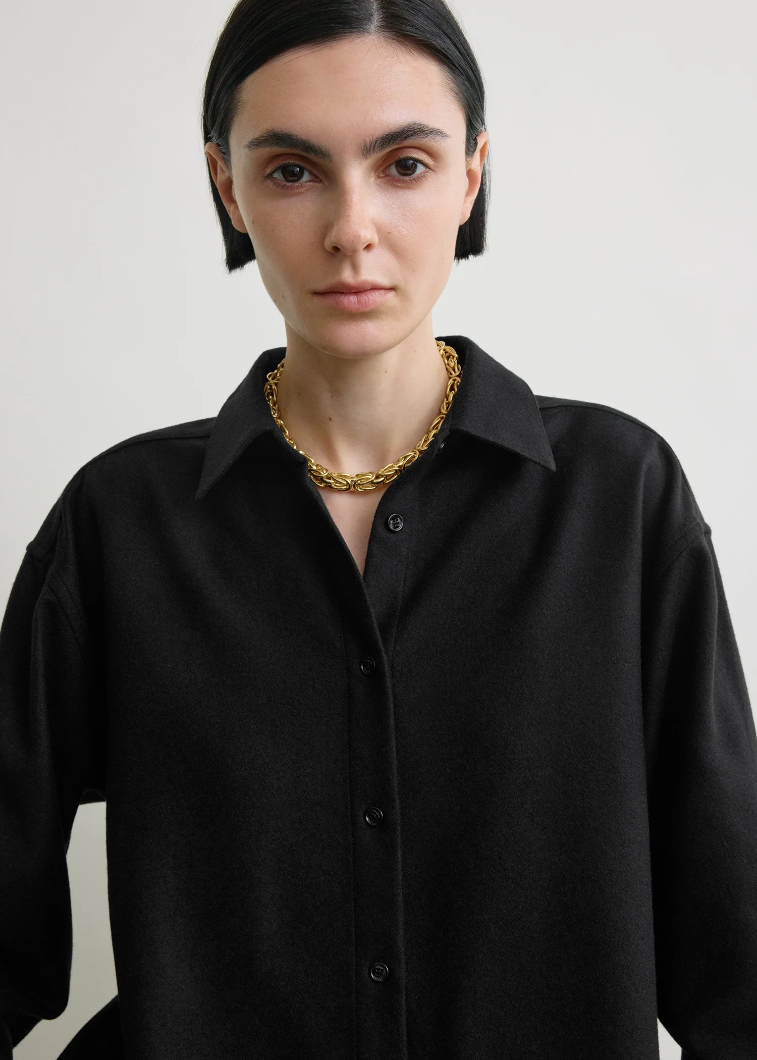 Classic winter shirt black - Image 4