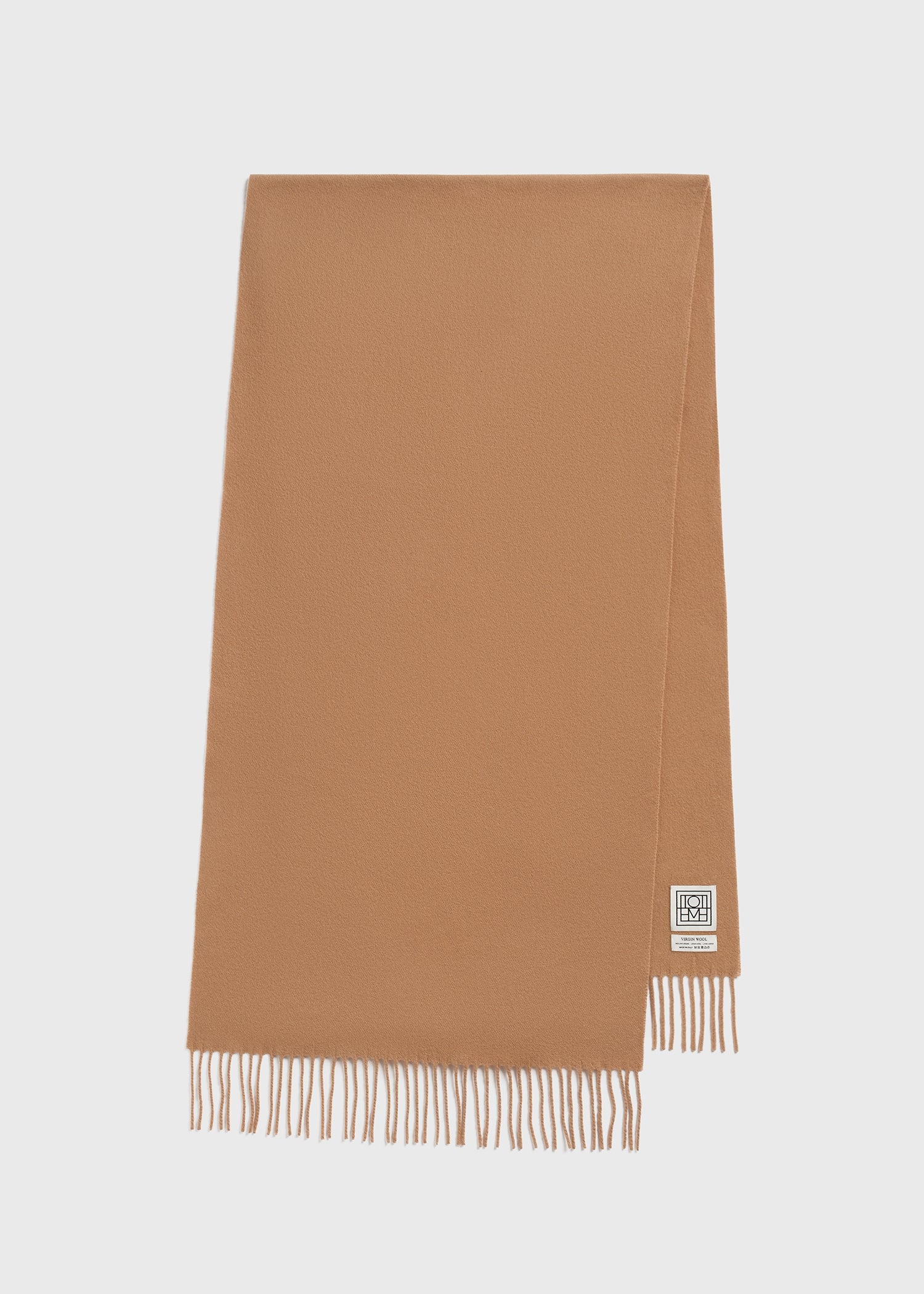Classic wool scarf camel - Image 5
